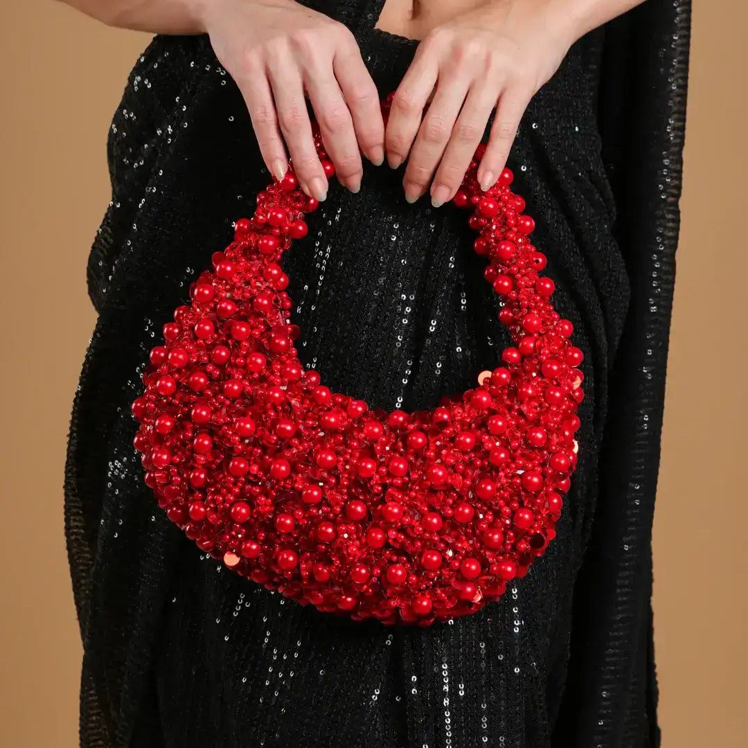 Twilight Golden Suede Embellished Hobo Bag
