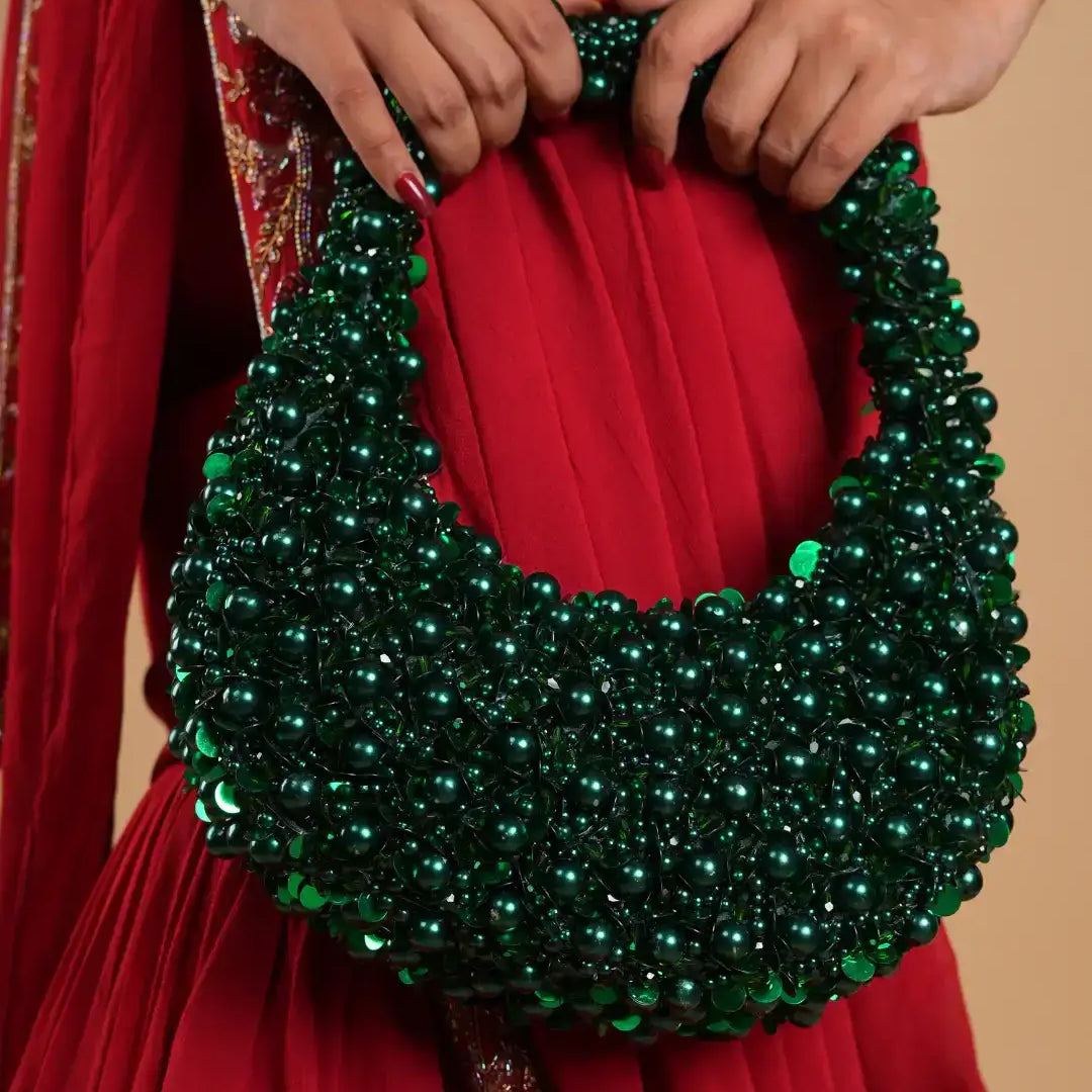 Twilight Golden Suede Embellished Hobo Bag