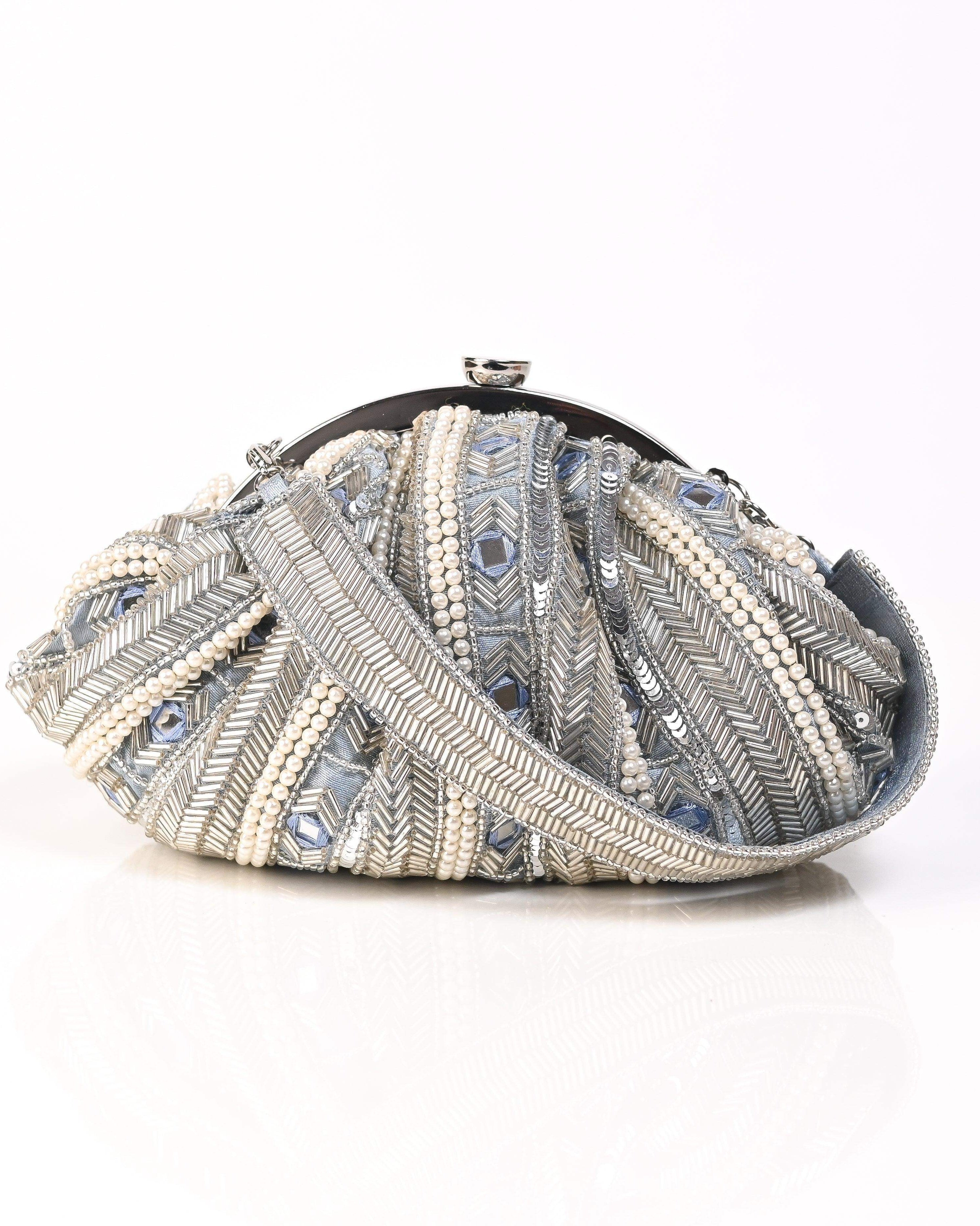 Sugarcrush Silver Soft Pouch with Handle - SUGARCRUSH
