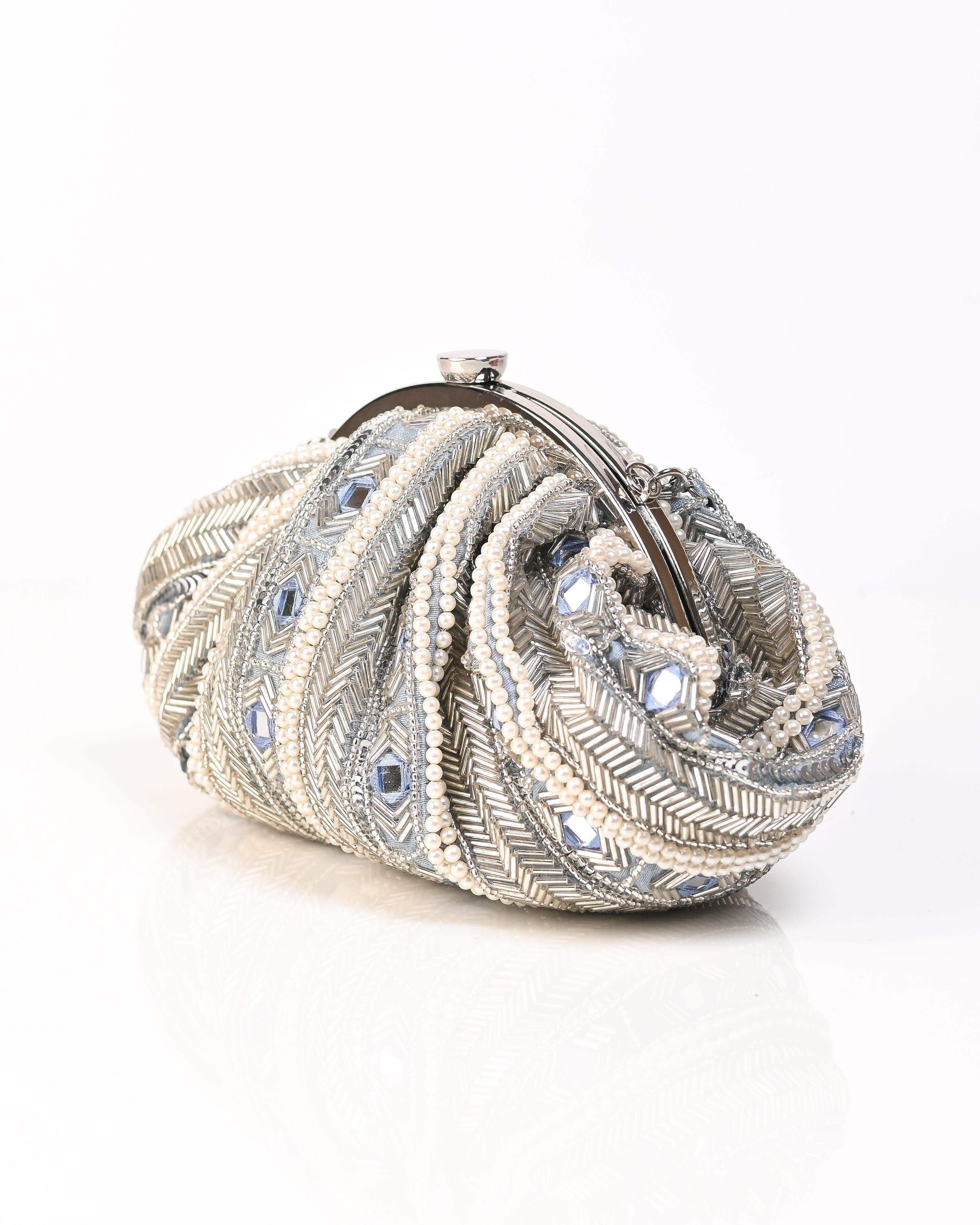 Sugarcrush Silver Soft Pouch with Handle - SUGARCRUSH
