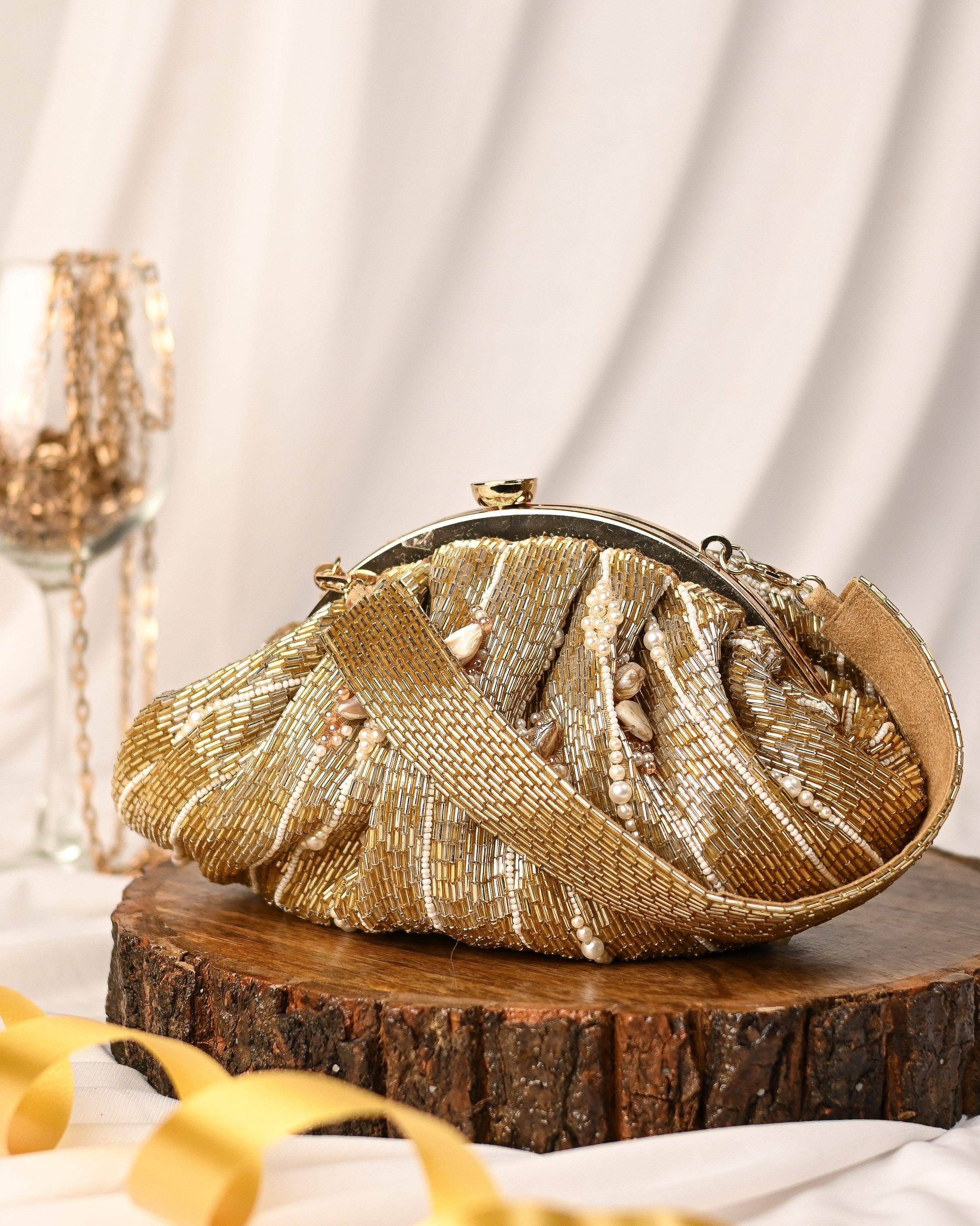 Sugarcrush Golden Soft Pouch with Handle - SUGARCRUSH