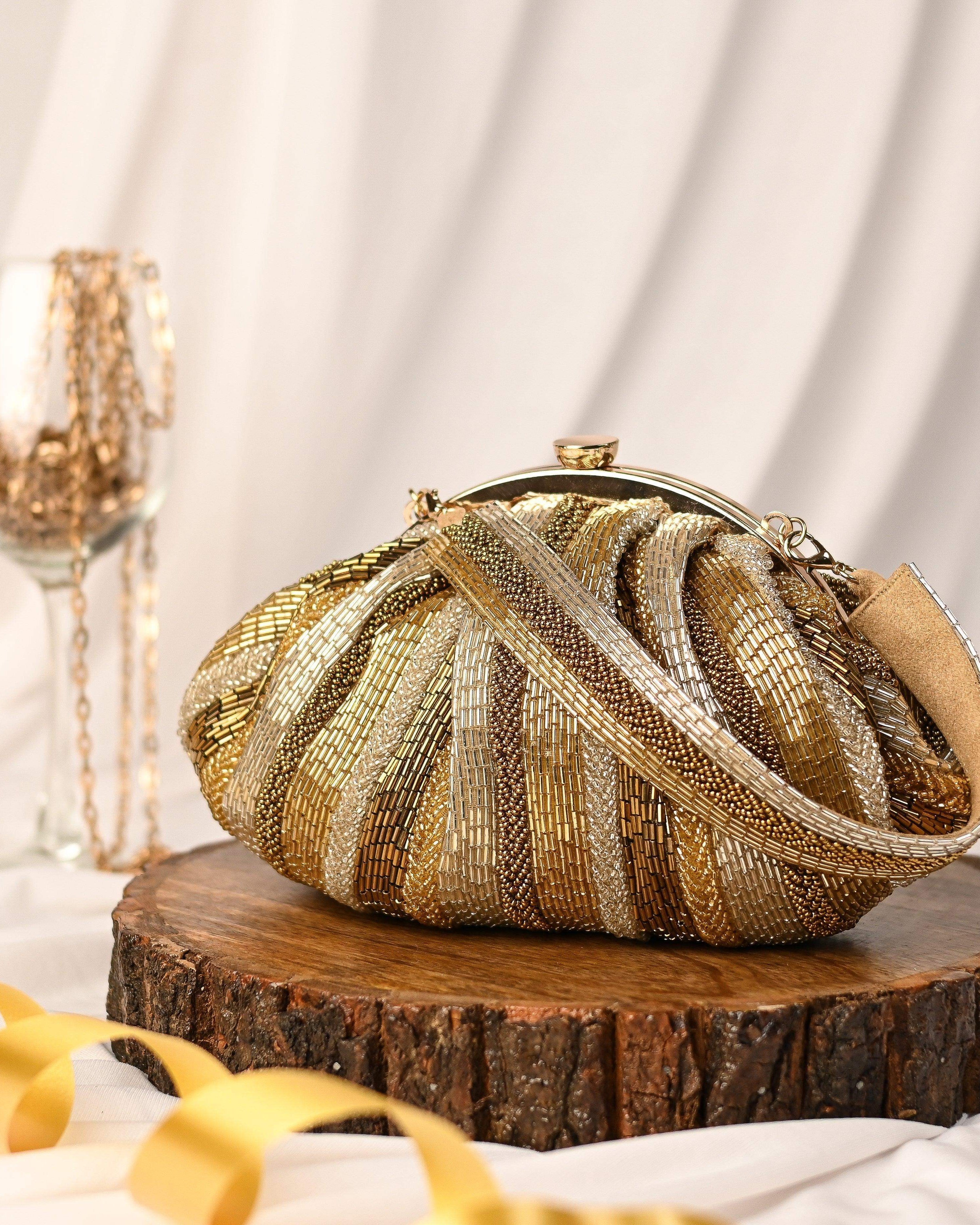 Sugarcrush Golden Soft Pouch with Handle - SUGARCRUSH