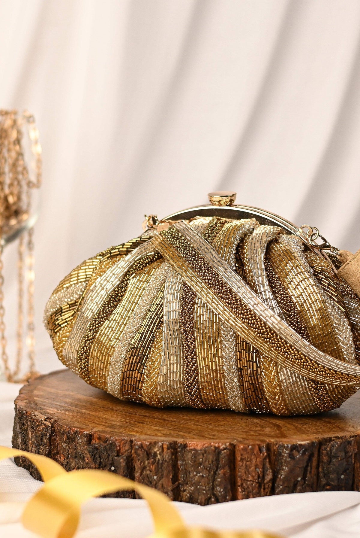 Sugarcrush Golden Soft Pouch with Handle - SUGARCRUSH