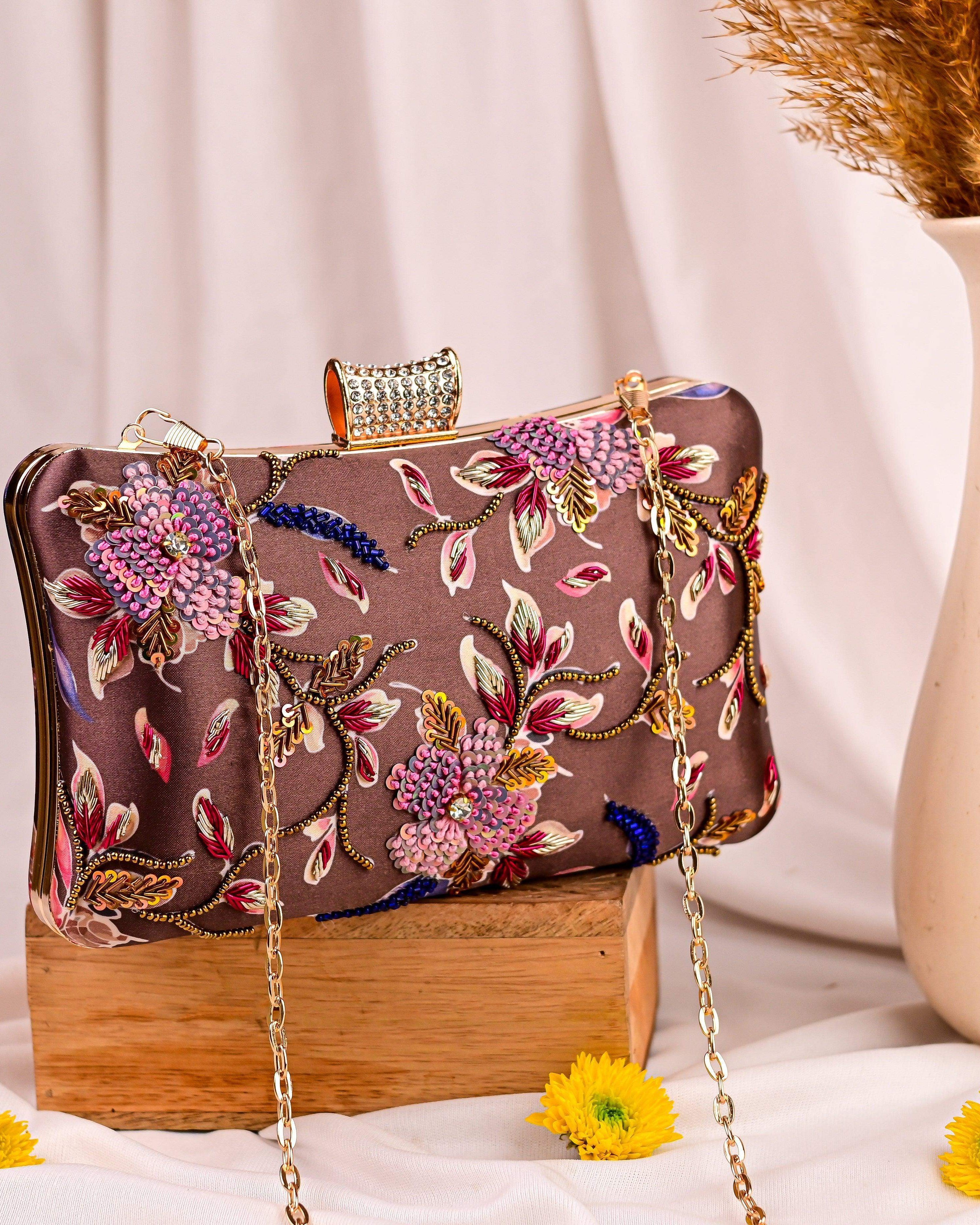Sugarcrush Multicolor Floral Fabric Clutch - SUGARCRUSH