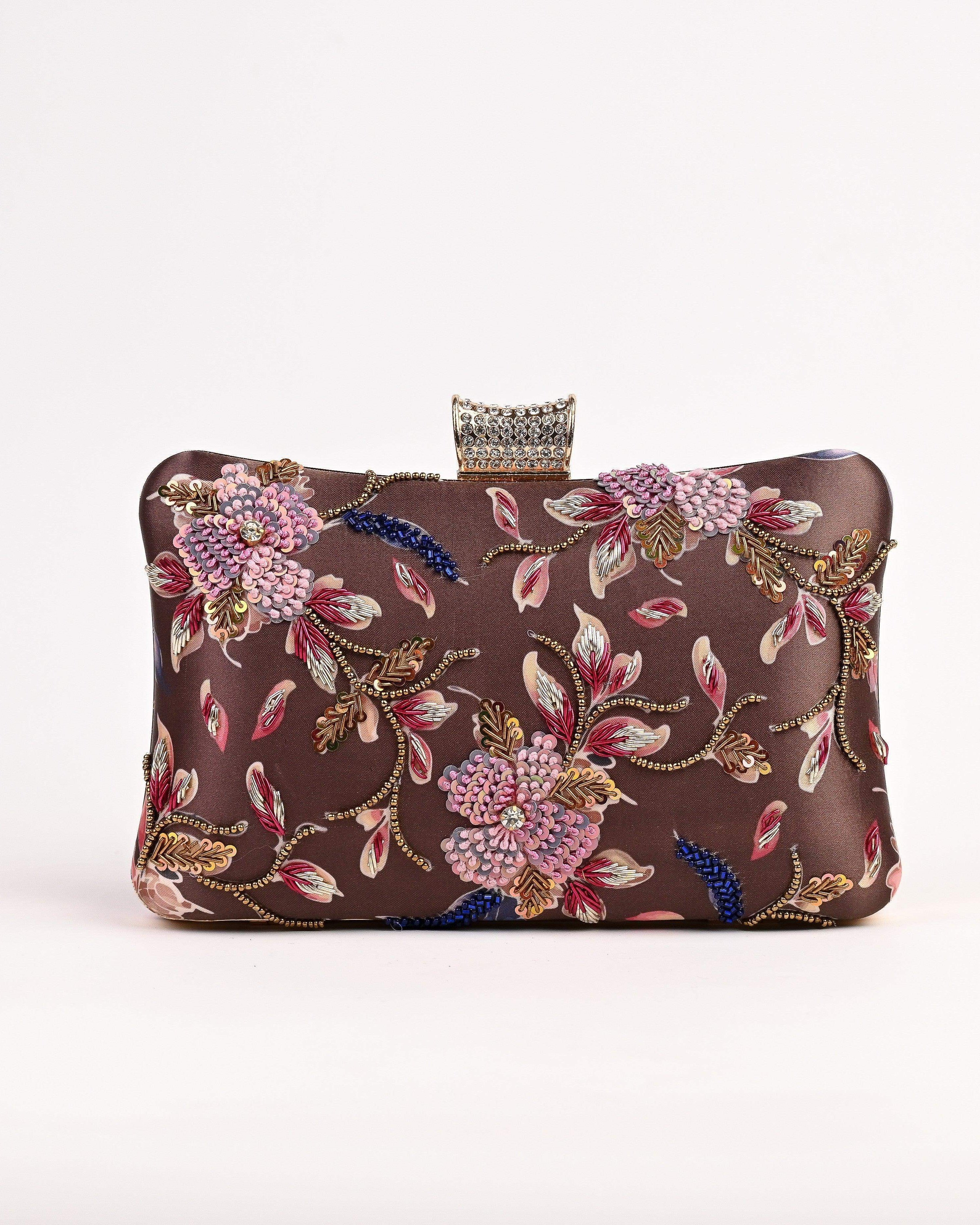 Sugarcrush Multicolor Floral Fabric Clutch - SUGARCRUSH