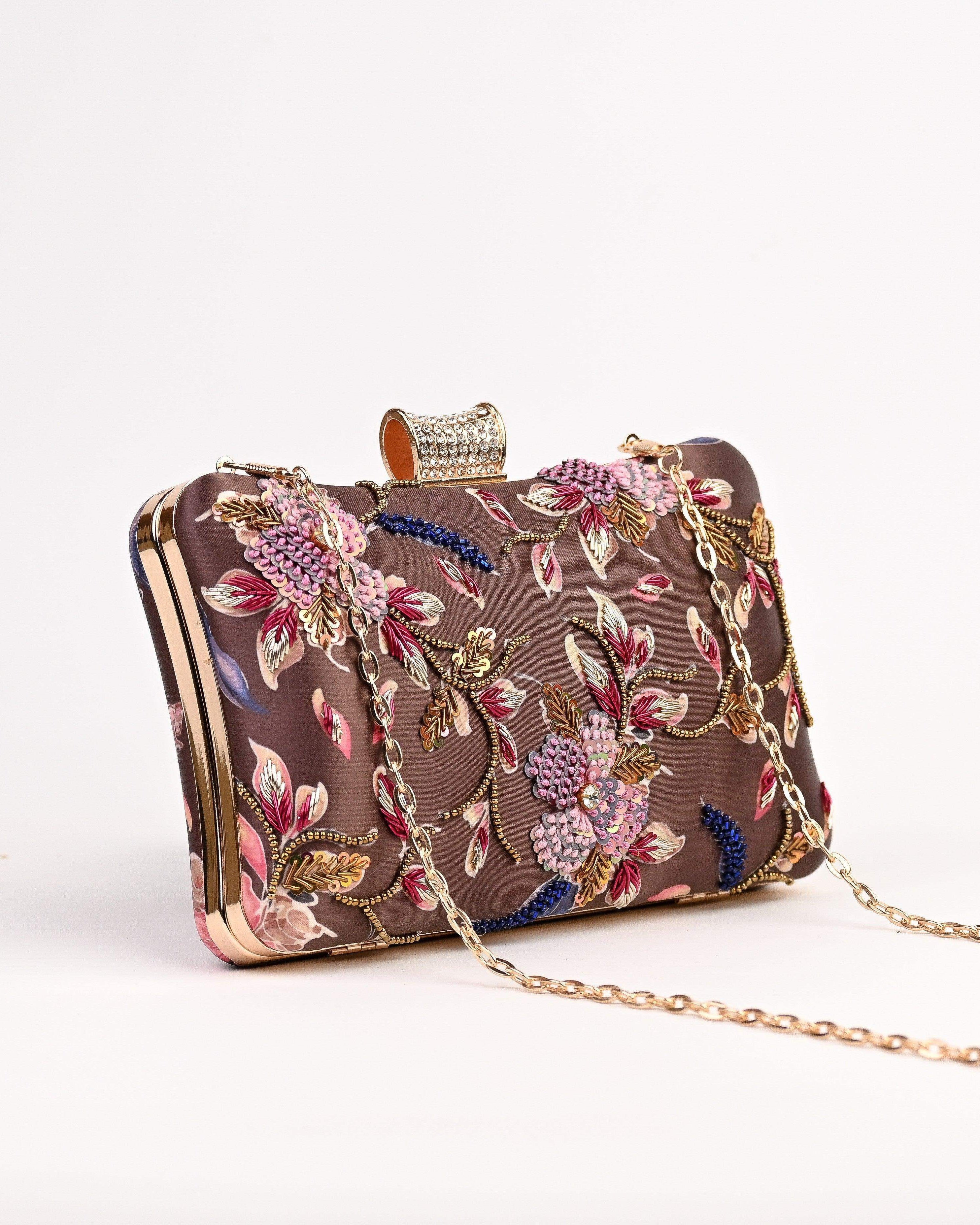 Sugarcrush Multicolor Floral Fabric Clutch - SUGARCRUSH