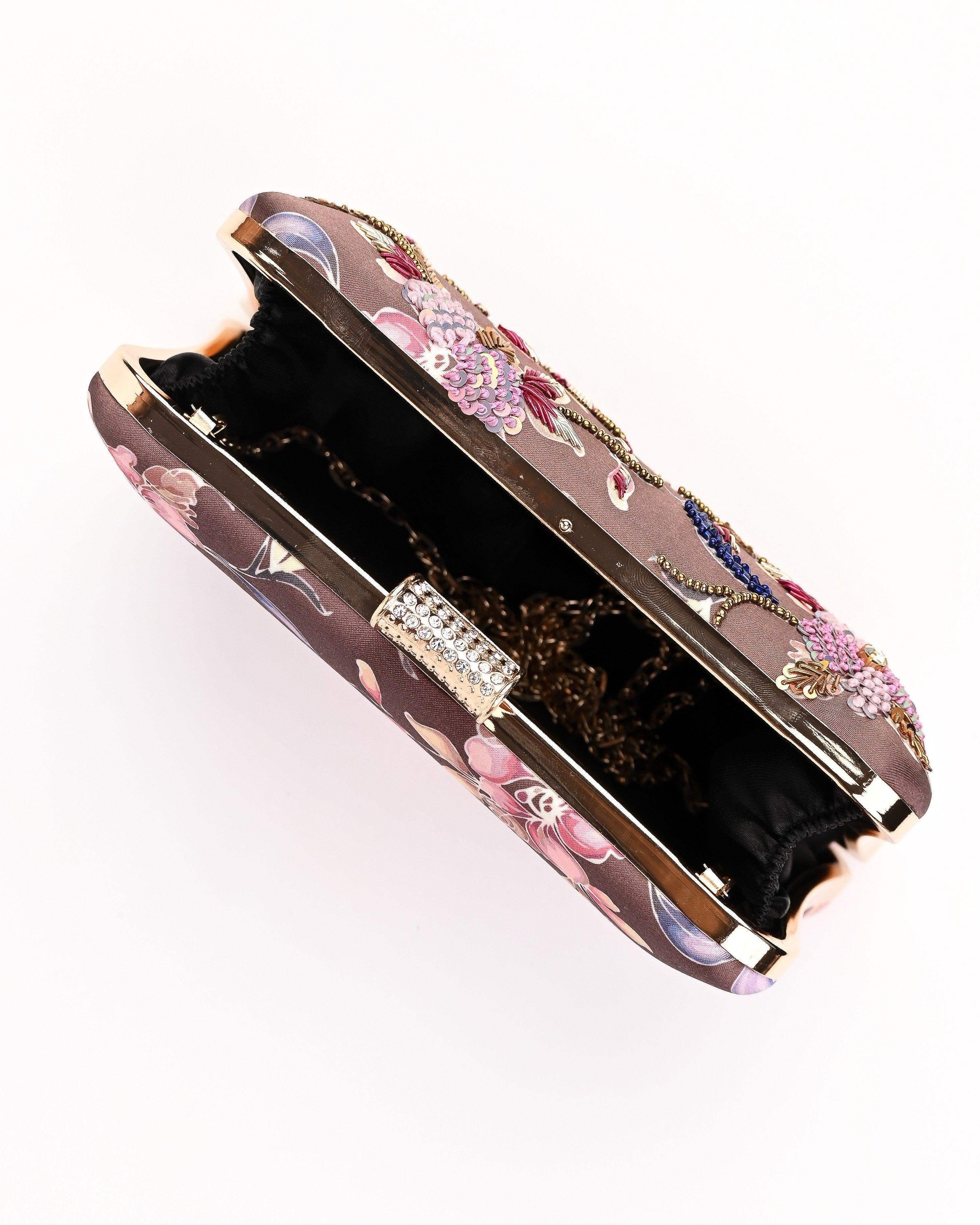 Sugarcrush Multicolor Floral Fabric Clutch - SUGARCRUSH