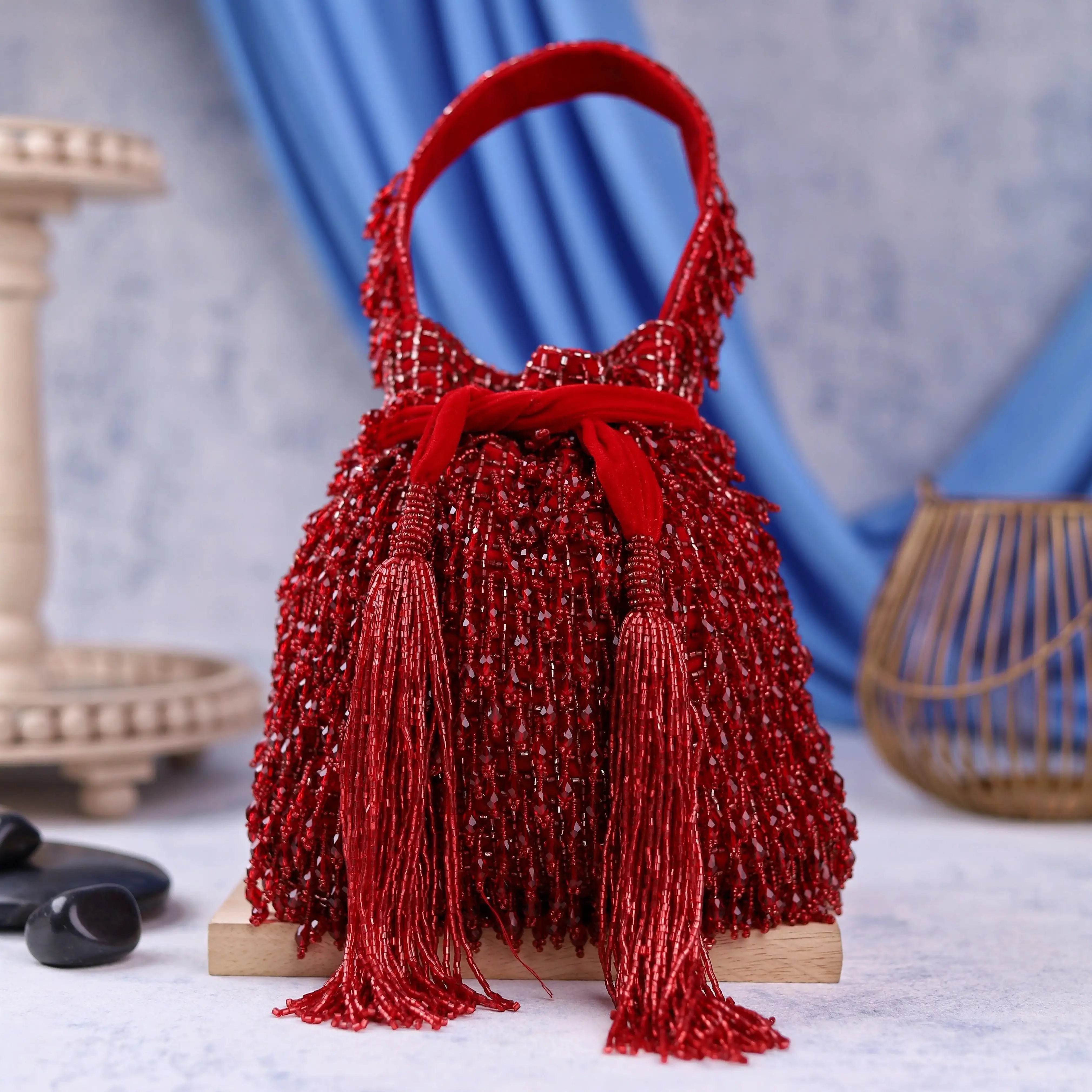 HOT Bridal Potli Purse Red Potli Bag Bridal Purse Red Clutch Bag