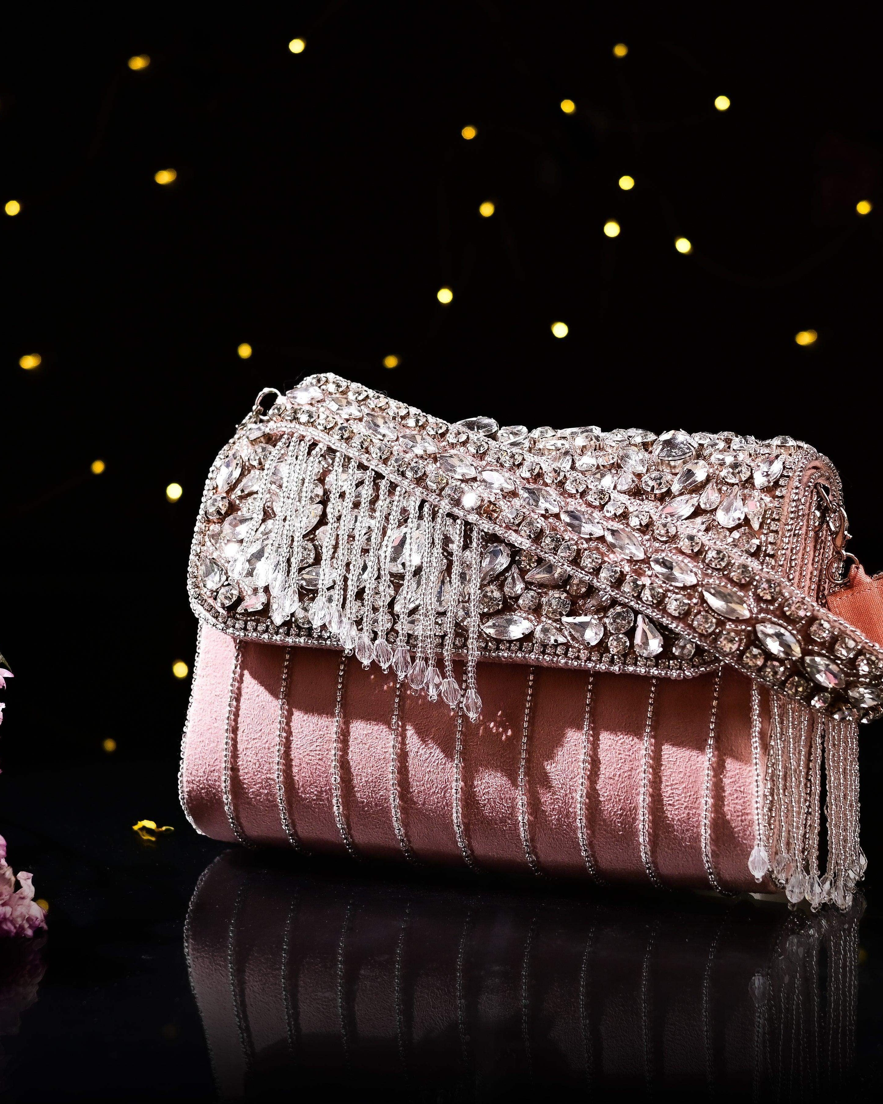 Sugarcrush bridal Crystal Luxury Bag-Peach - SUGARCRUSH