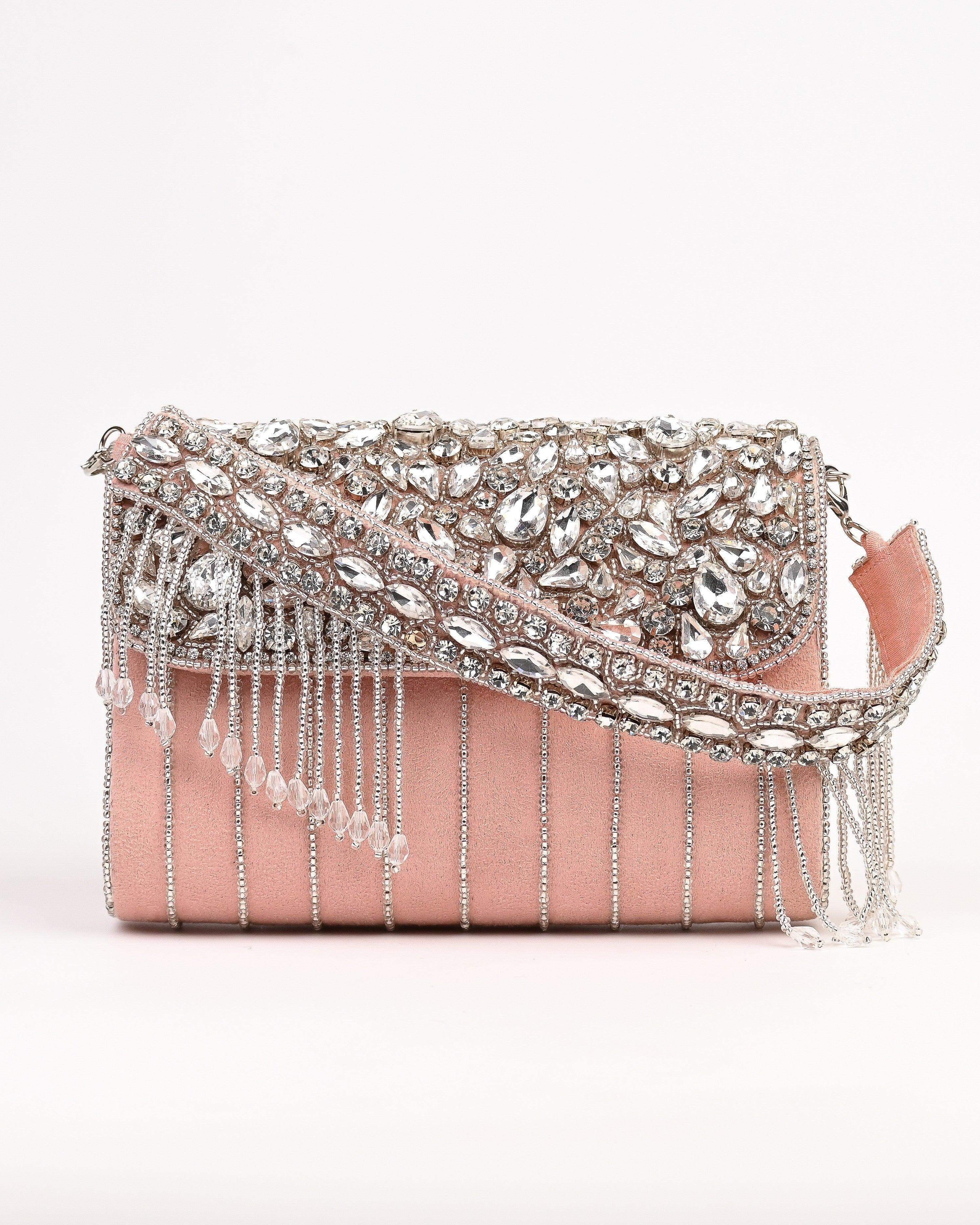 Sugarcrush bridal Crystal Luxury Bag-Peach - SUGARCRUSH