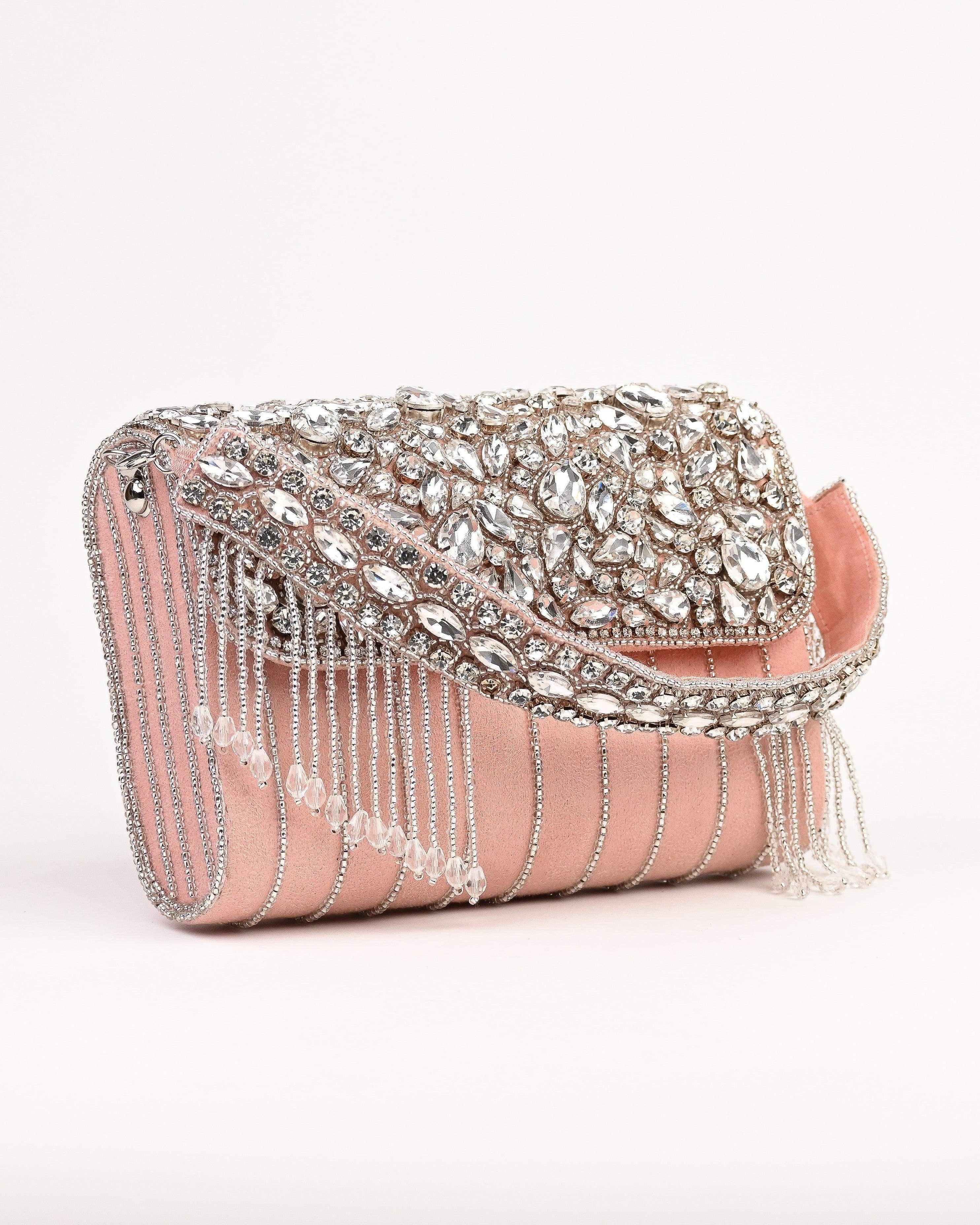 Sugarcrush bridal Crystal Luxury Bag-Peach - SUGARCRUSH