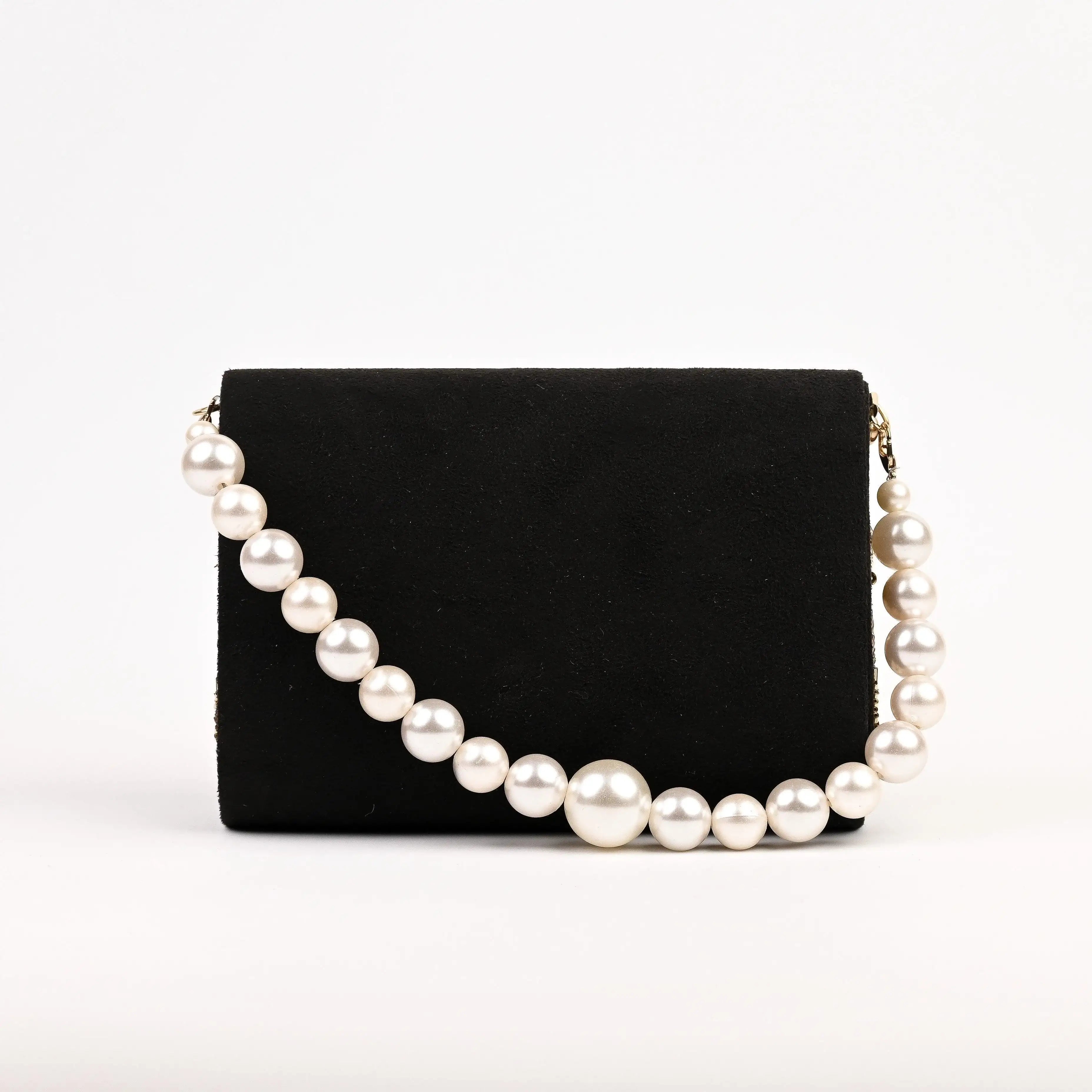 Sugarcrush bridal Embroidered Luxury Bag-Black - SUGARCRUSH