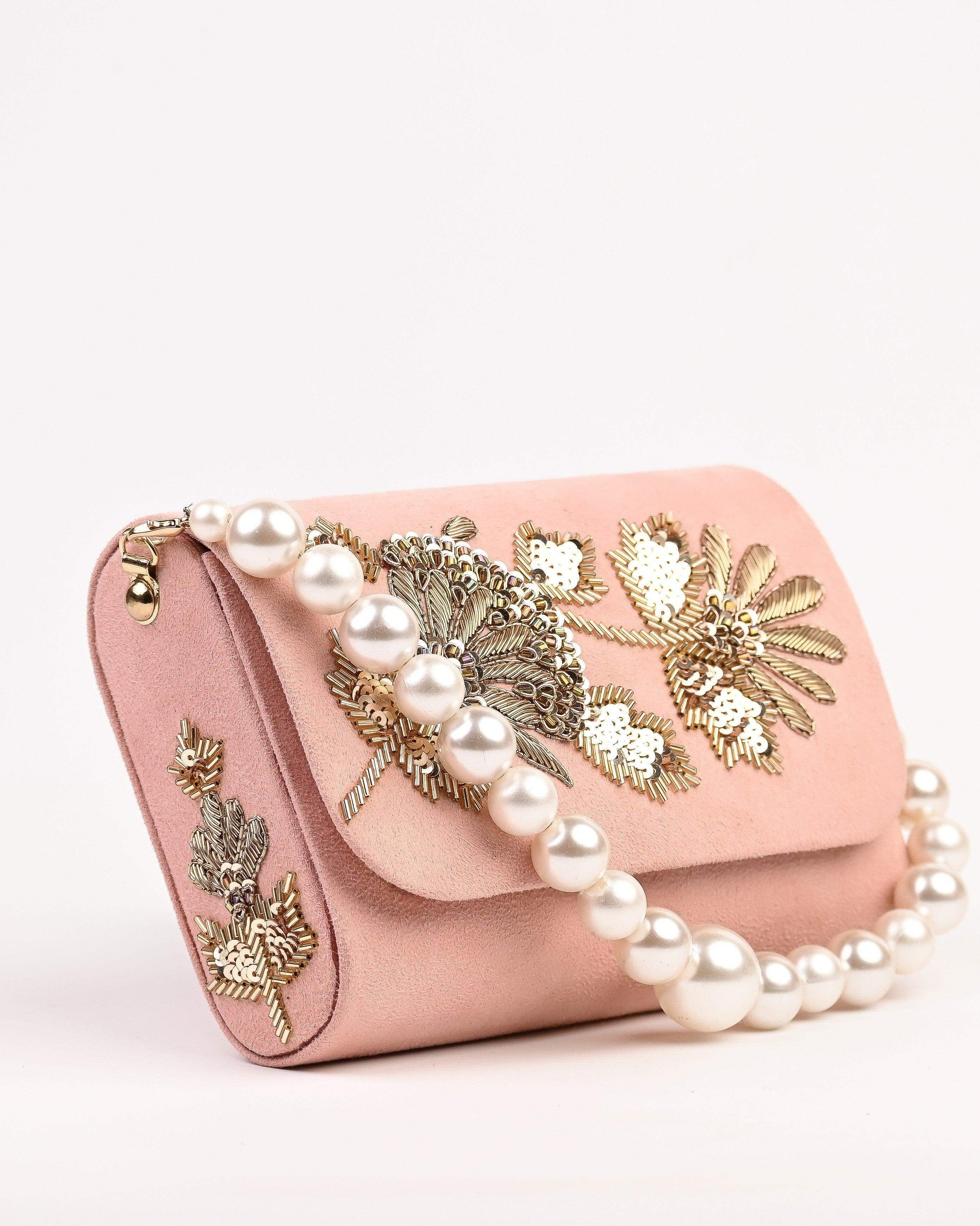 Sugarcrush bridal Embroidered Luxury Bag-Peach - SUGARCRUSH