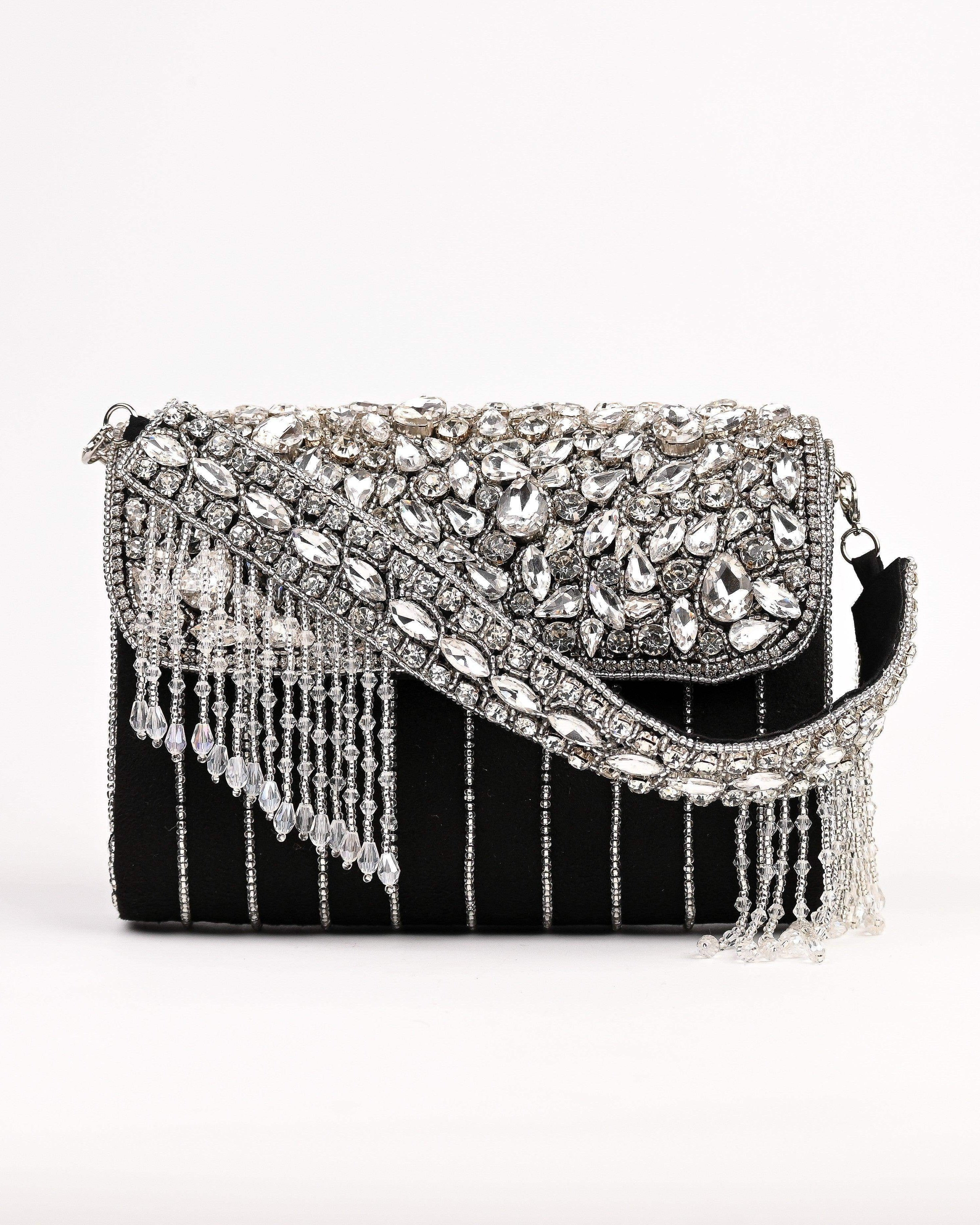 Sugarcrush bridal wedding Crystal Luxury Bag -Black - SUGARCRUSH