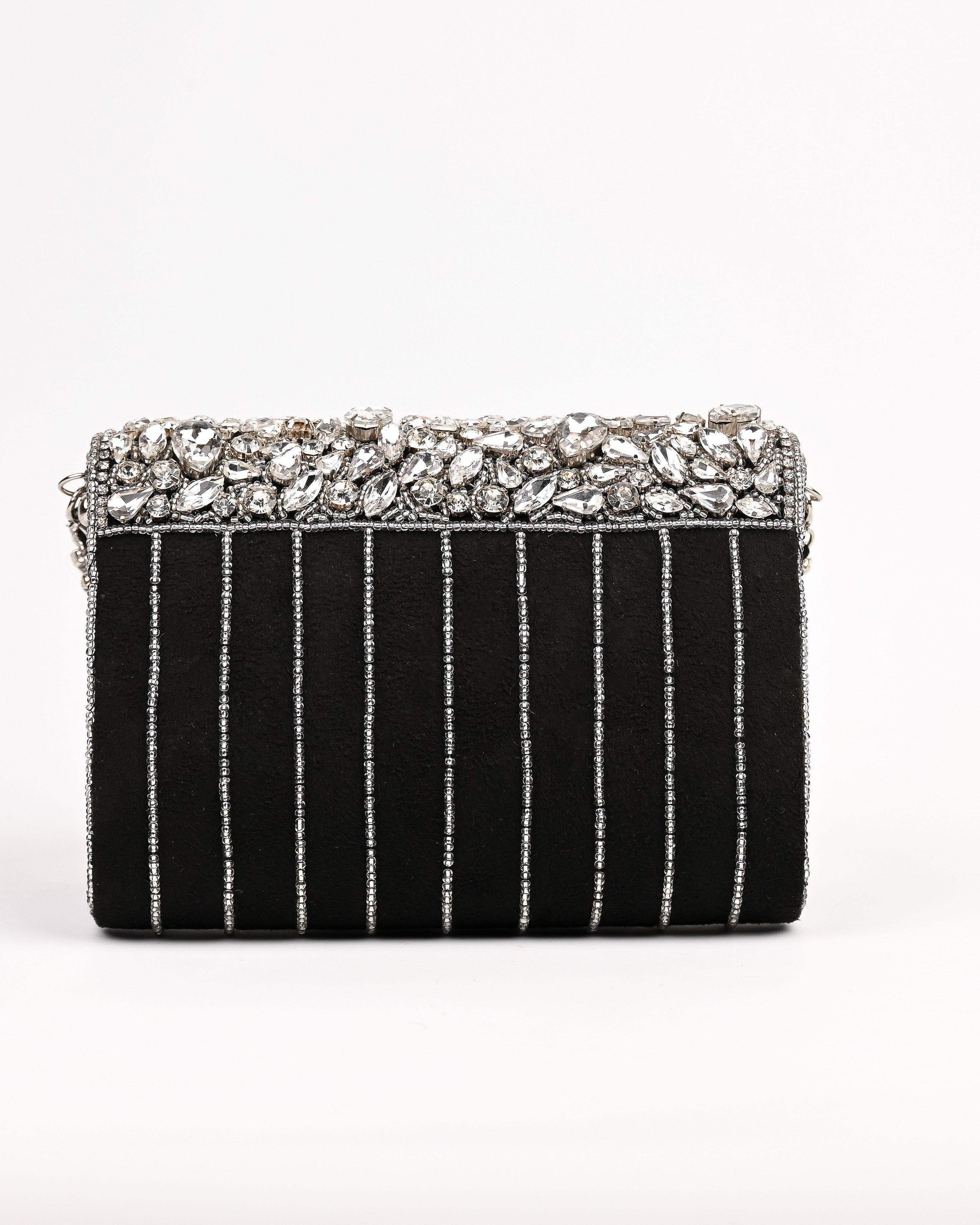 Sugarcrush bridal wedding Crystal Luxury Bag -Black - SUGARCRUSH