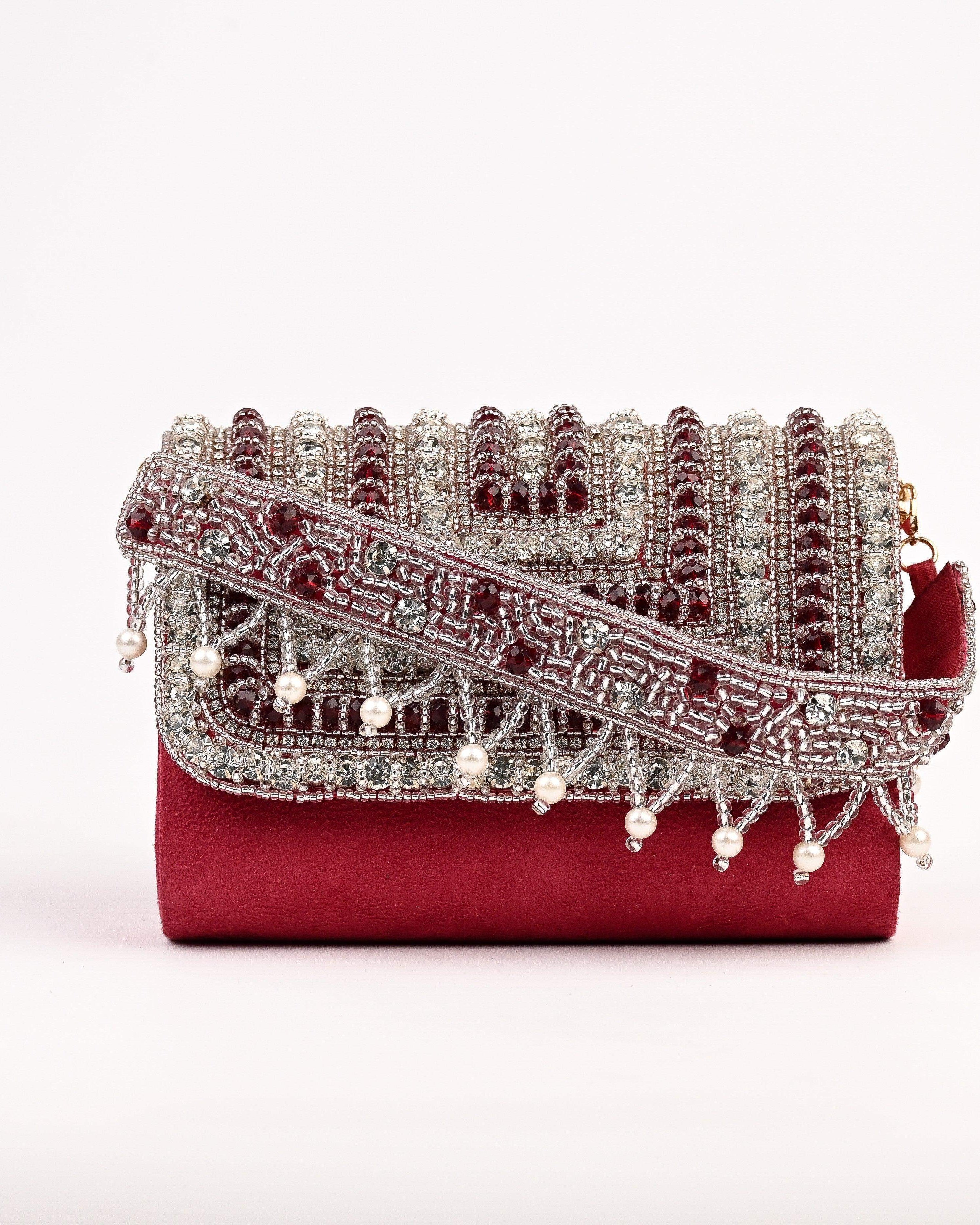 Sugarcrush bridal wedding Crystal Luxury Bag -Red - SUGARCRUSH