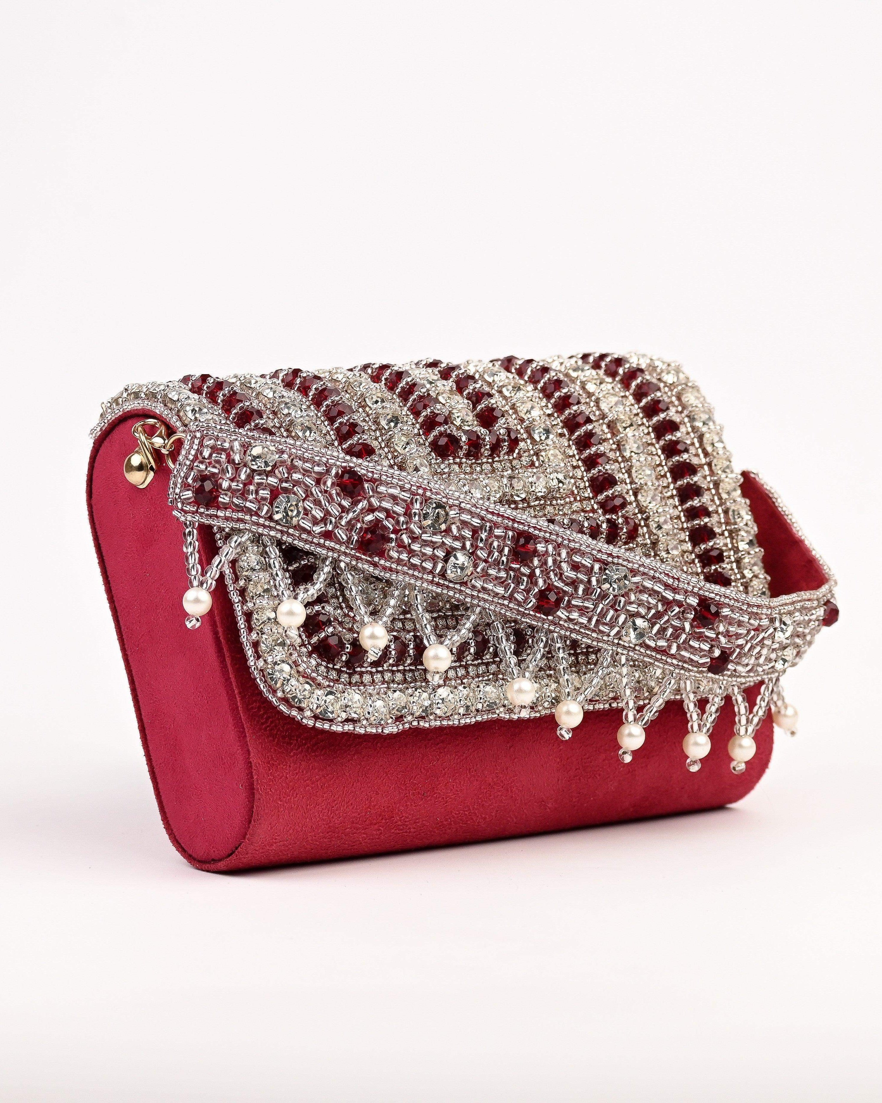 Sugarcrush bridal wedding Crystal Luxury Bag -Red - SUGARCRUSH
