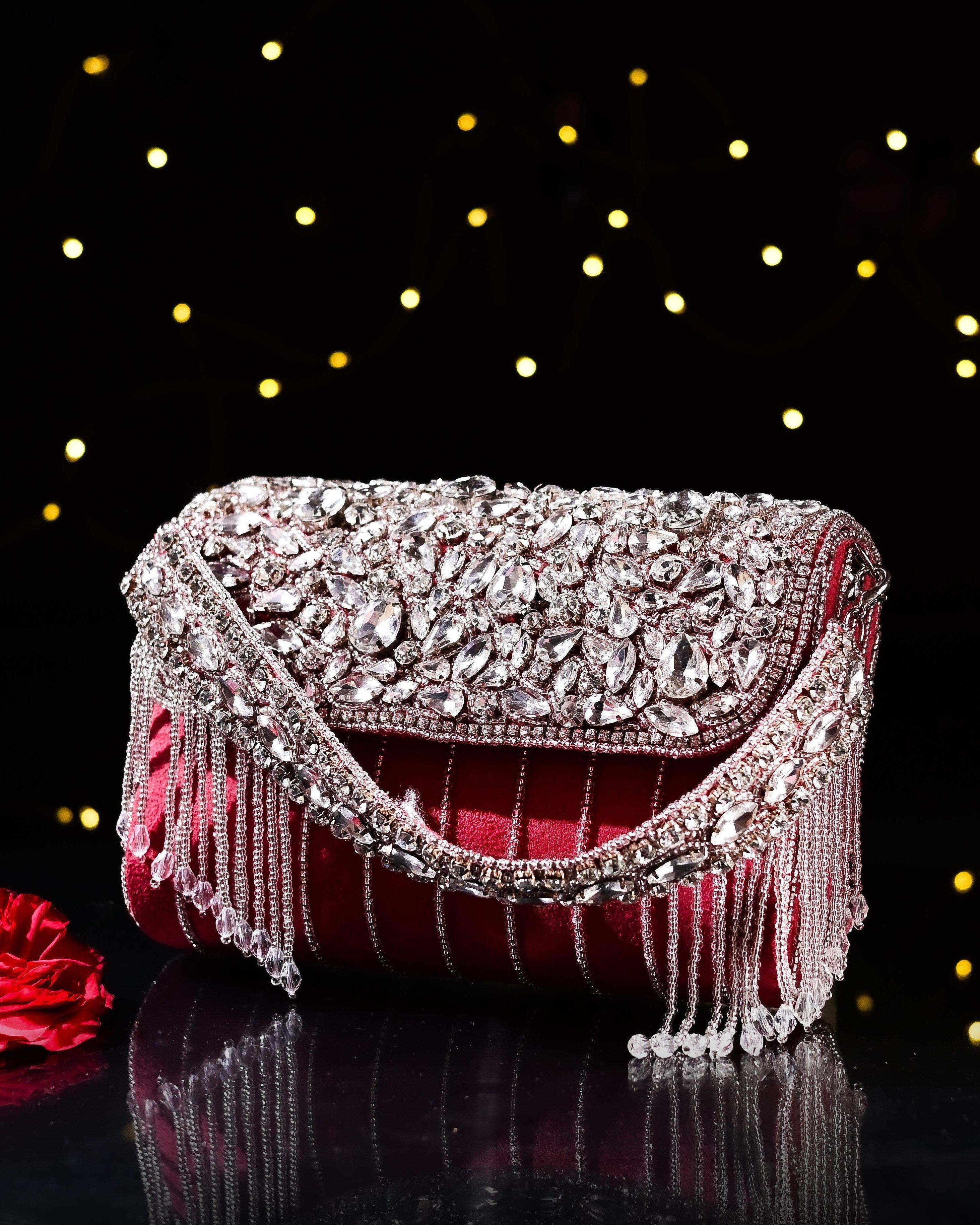 Sugarcrush Crystal Luxury Bag-Red - SUGARCRUSH
