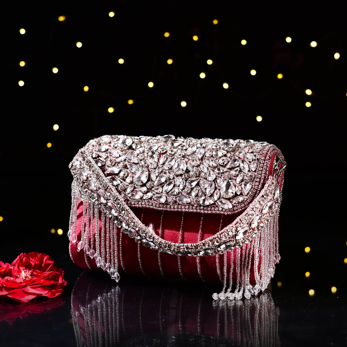 Sugarcrush Crystal Luxury Bag-Red