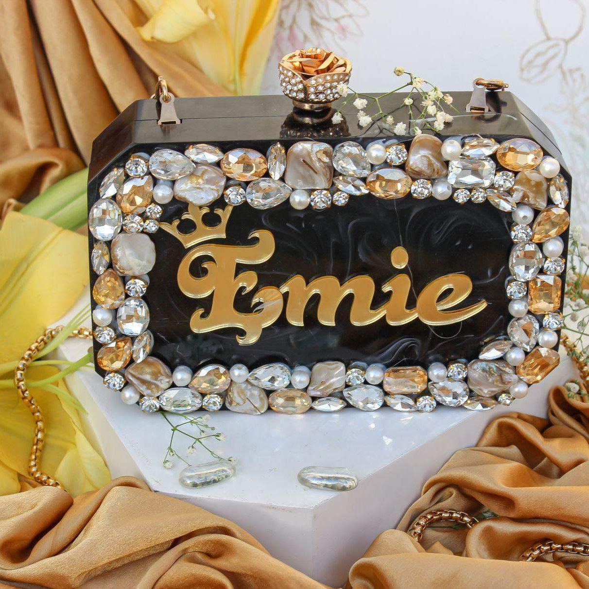 Sugarcrush Customised Bridal Resin Name Clutch - SUGARCRUSH