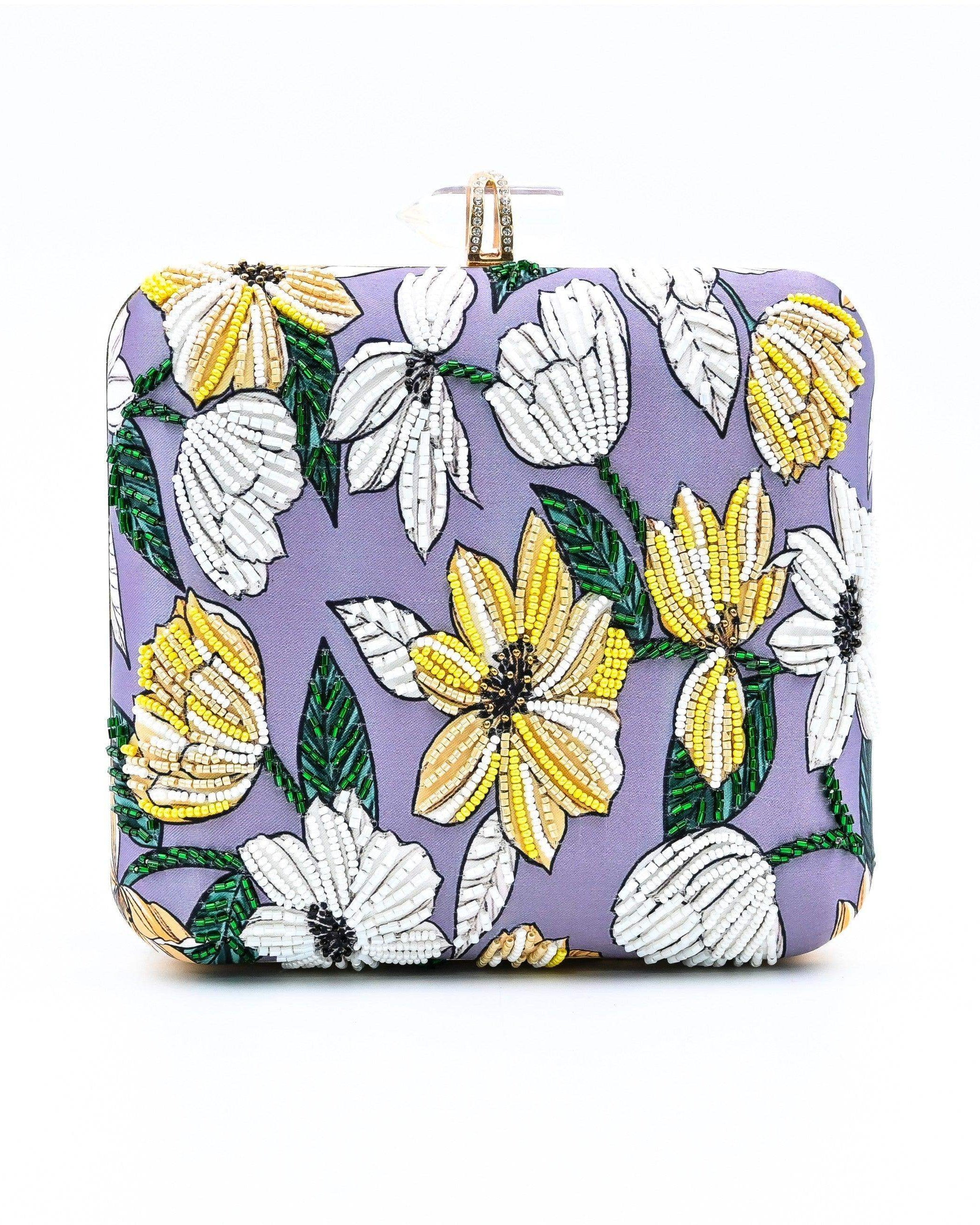 Sugarcrush Floral embroidered Printed Clutch - SUGARCRUSH