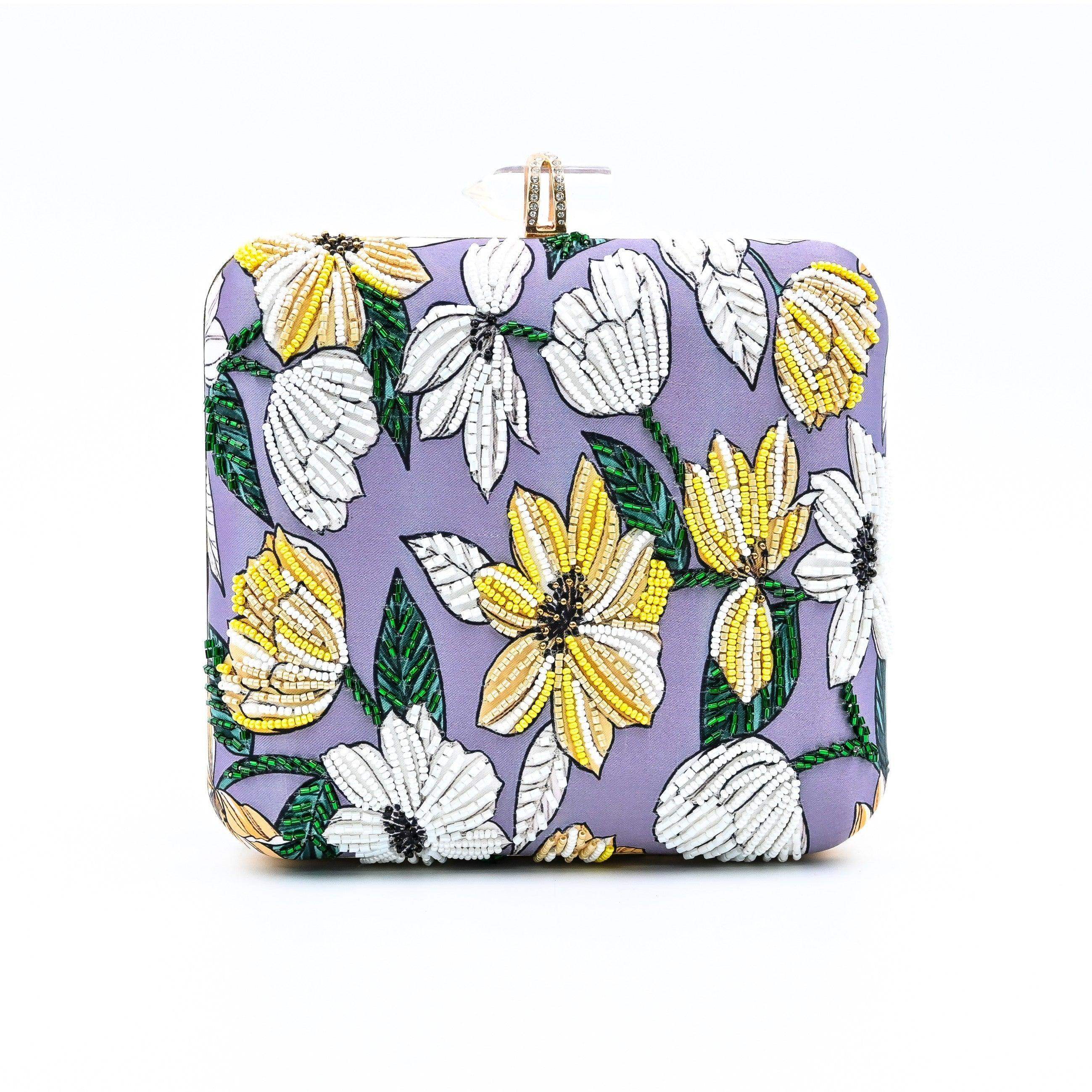 Sugarcrush Floral embroidered Printed Clutch - SUGARCRUSH