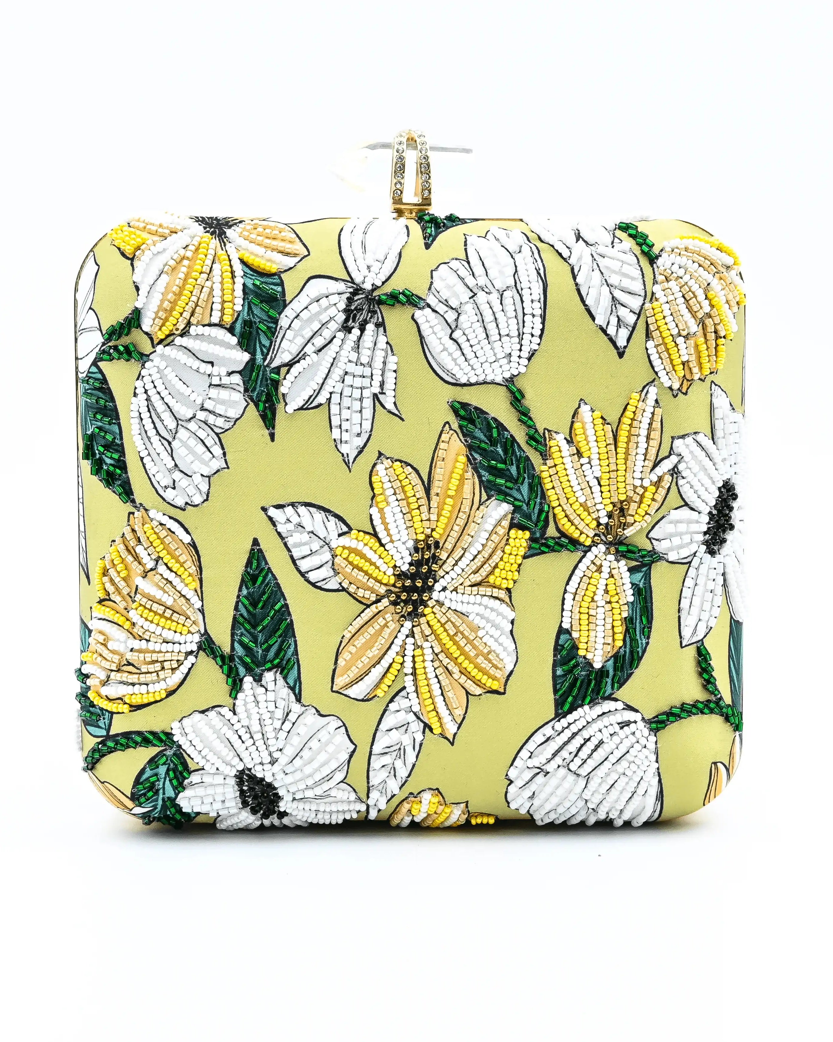 Sugarcrush Floral embroidered Printed Clutch - SUGARCRUSH