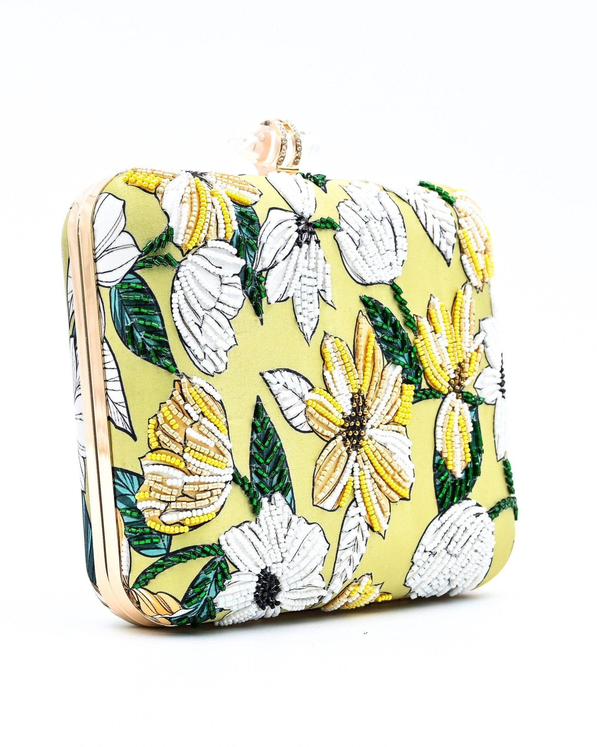 Sugarcrush Floral embroidered Printed Clutch - SUGARCRUSH