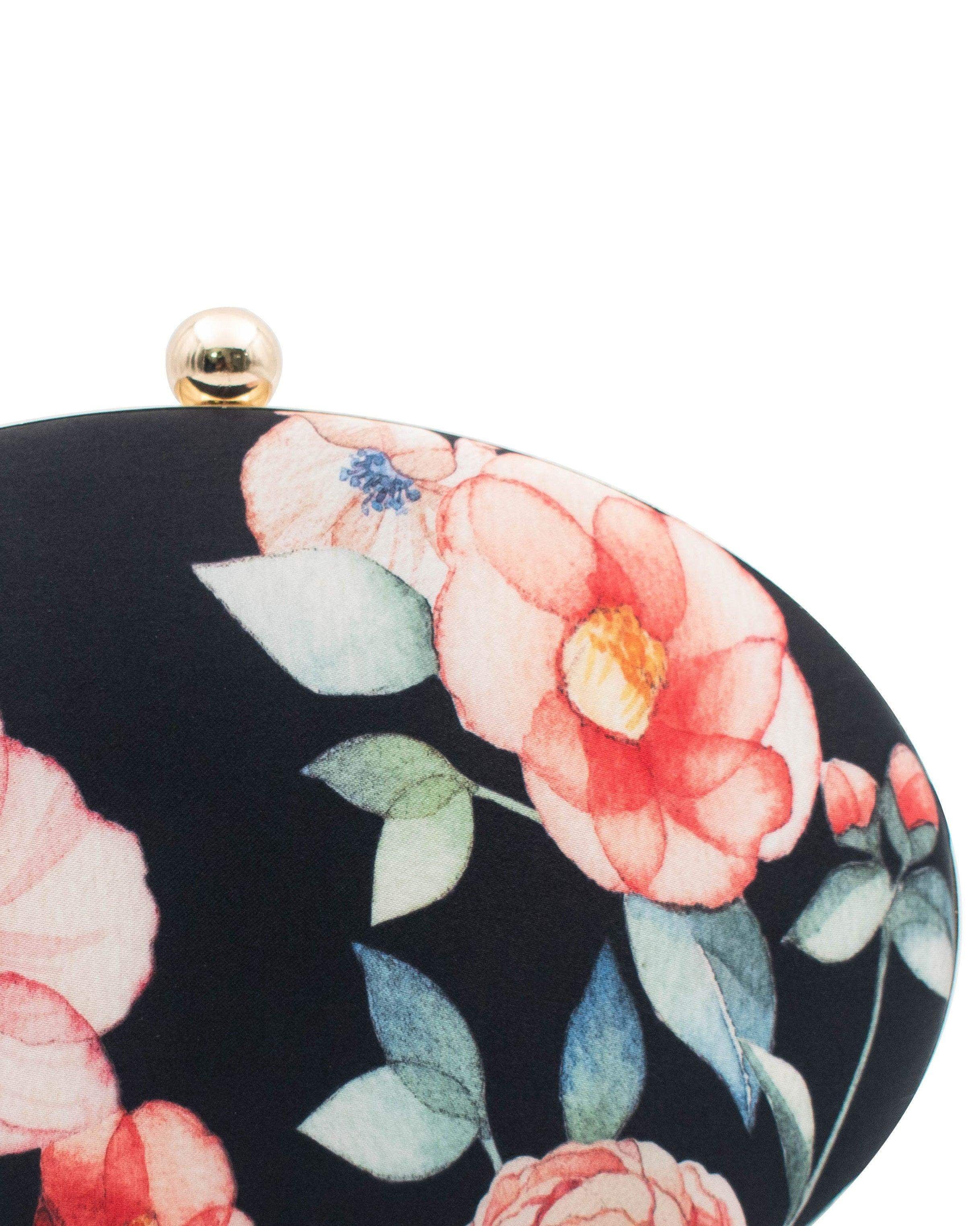 Sugarcrush Floral oval Printed Clutch - SUGARCRUSH