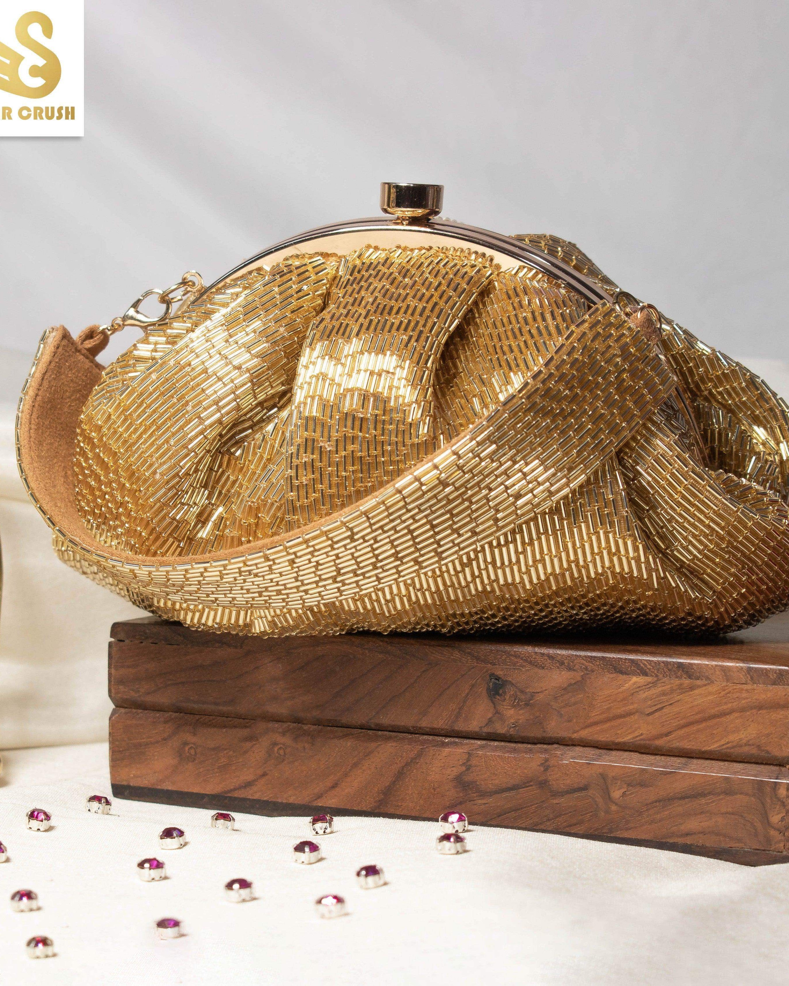 Sugarcrush Gold Soft Pouch with Handle - SUGARCRUSH