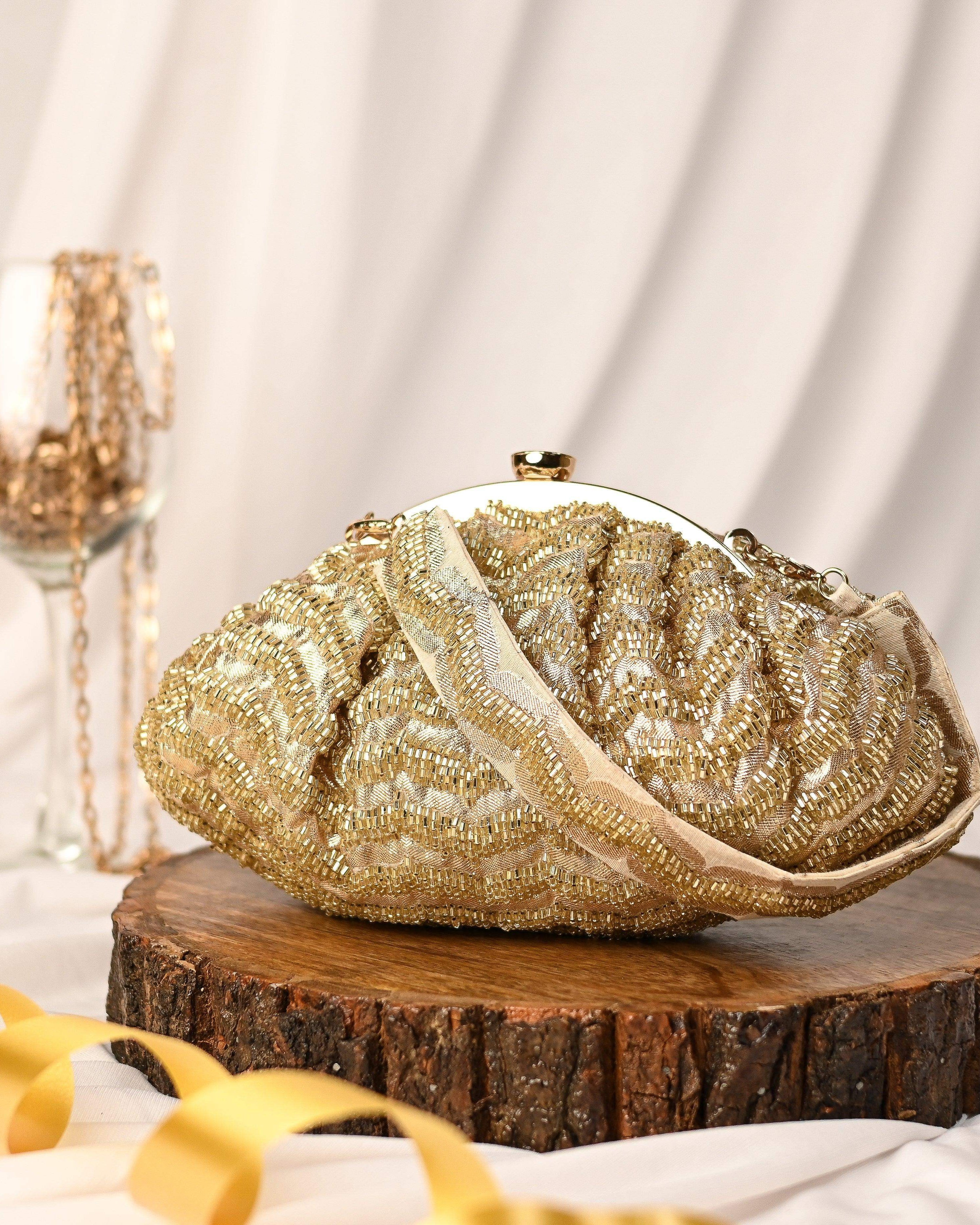 Sugarcrush Golden Soft Pouch with Handle - SUGARCRUSH