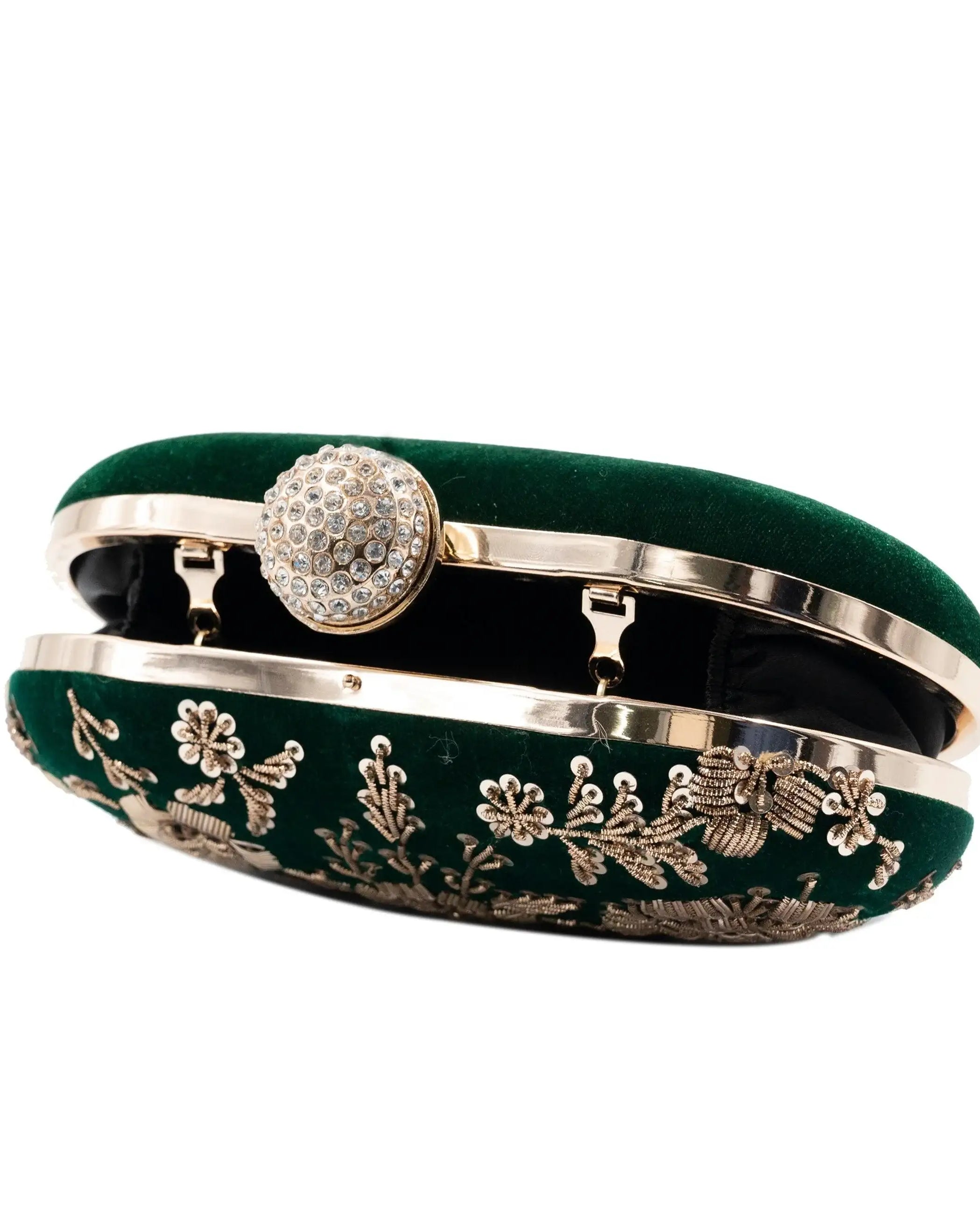 Sugarcrush green embroidered Clutch - SUGARCRUSH