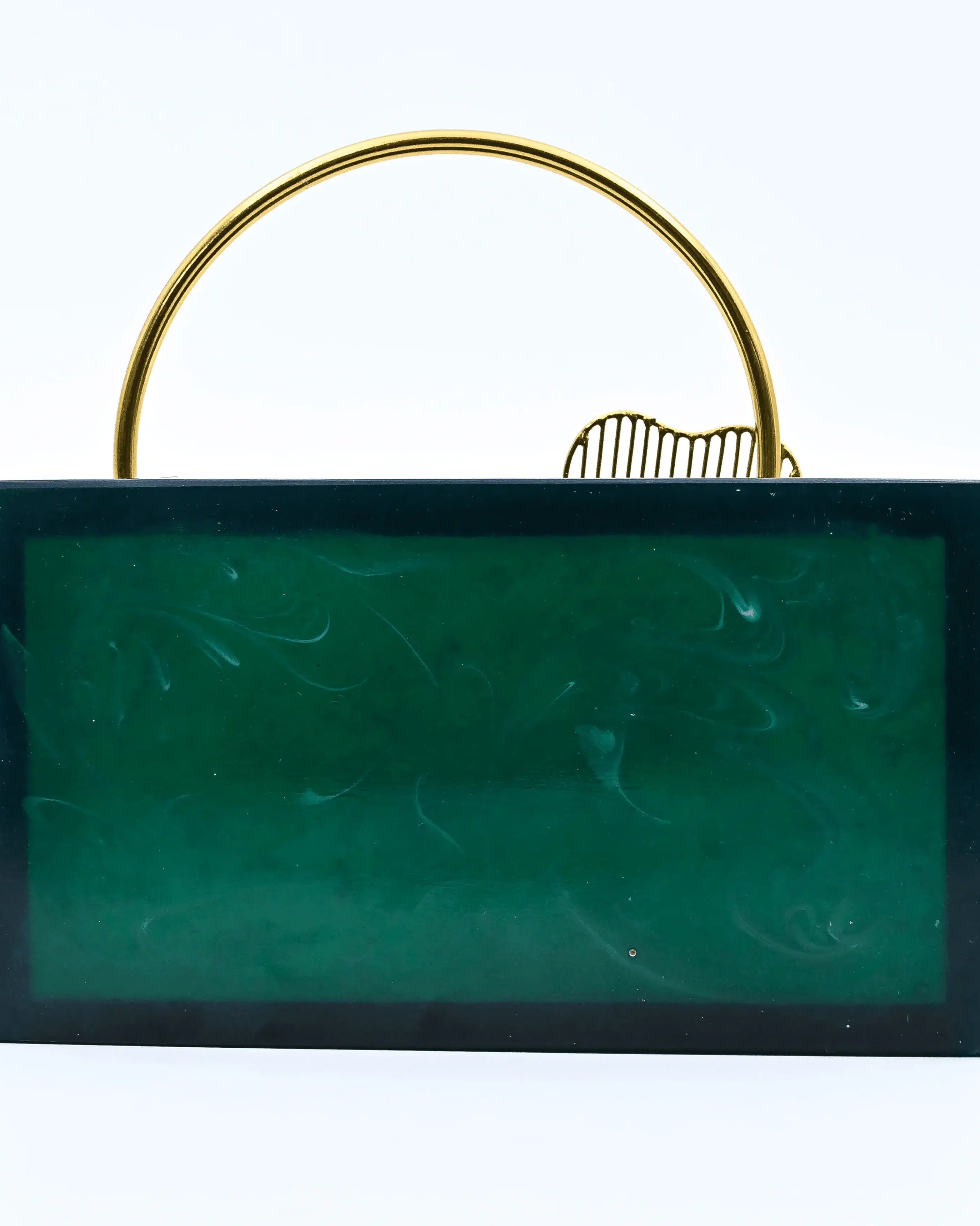 Sugarcrush Green luxury embellished clutch with handle - SUGARCRUSH