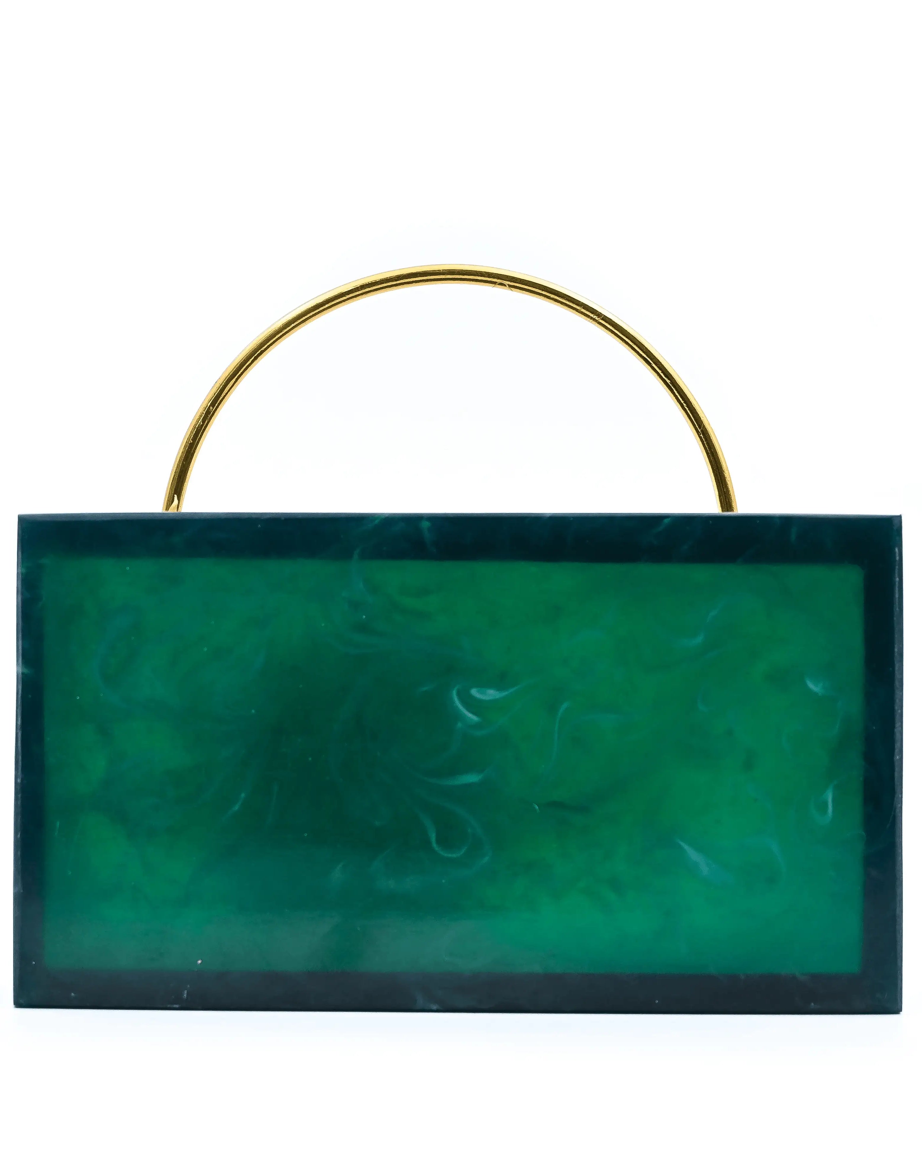 Sugarcrush green luxury embellished clutch with handle - SUGARCRUSH