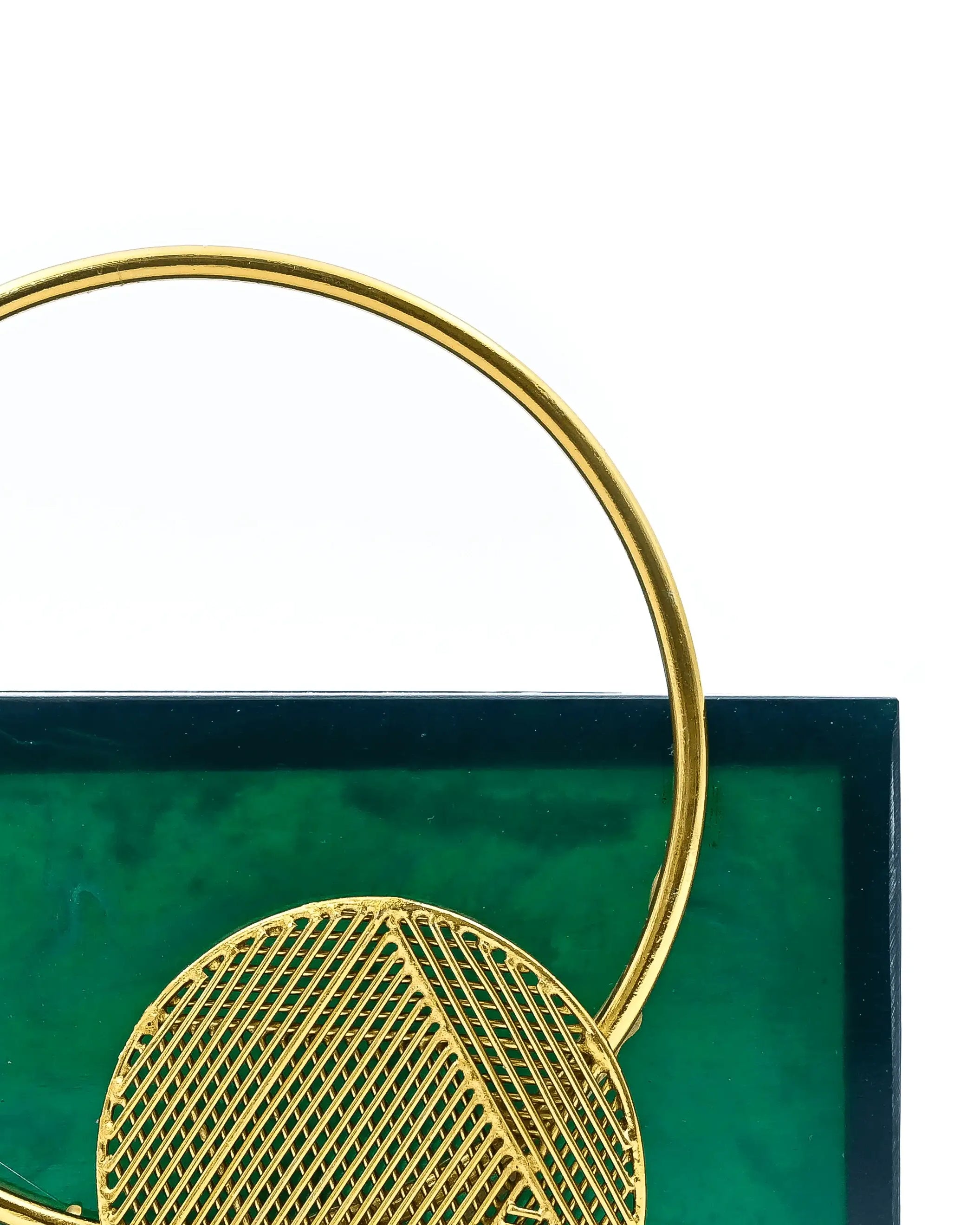 Sugarcrush green luxury embellished clutch with handle - SUGARCRUSH