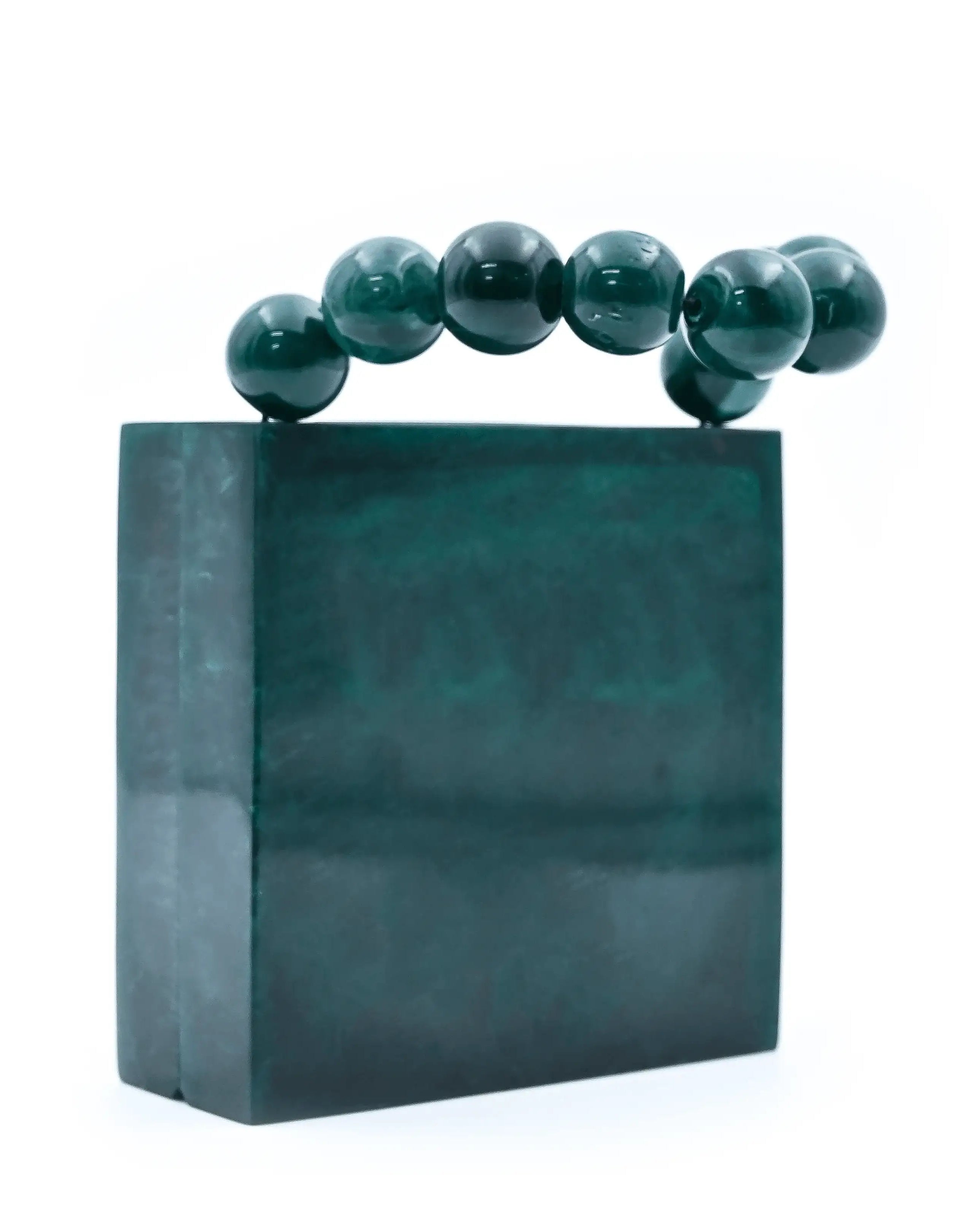 Sugarcrush Green luxury Mini embellished clutch with pearl handle - SUGARCRUSH