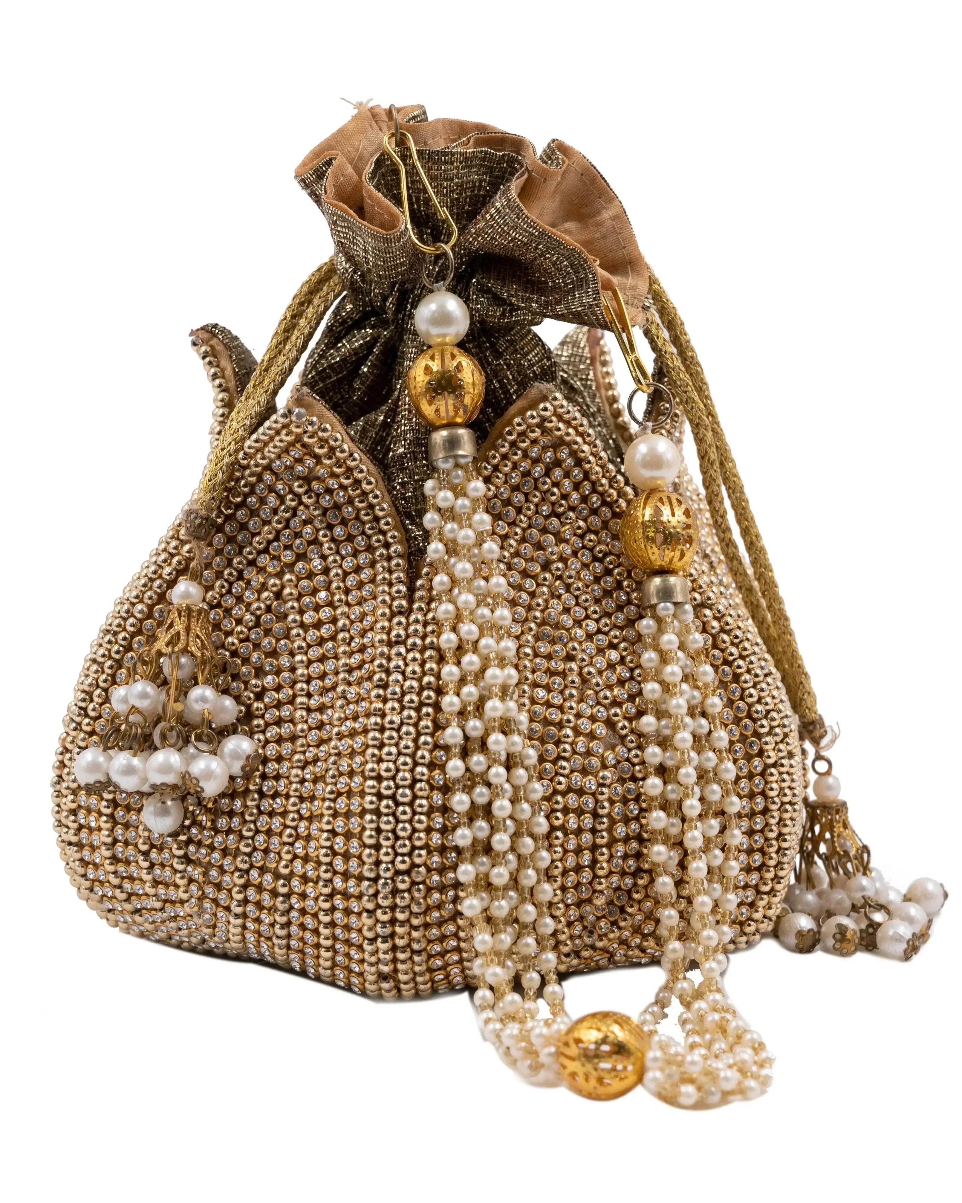 Rima Embroidered Mini Lotus Potli - SUGARCRUSH