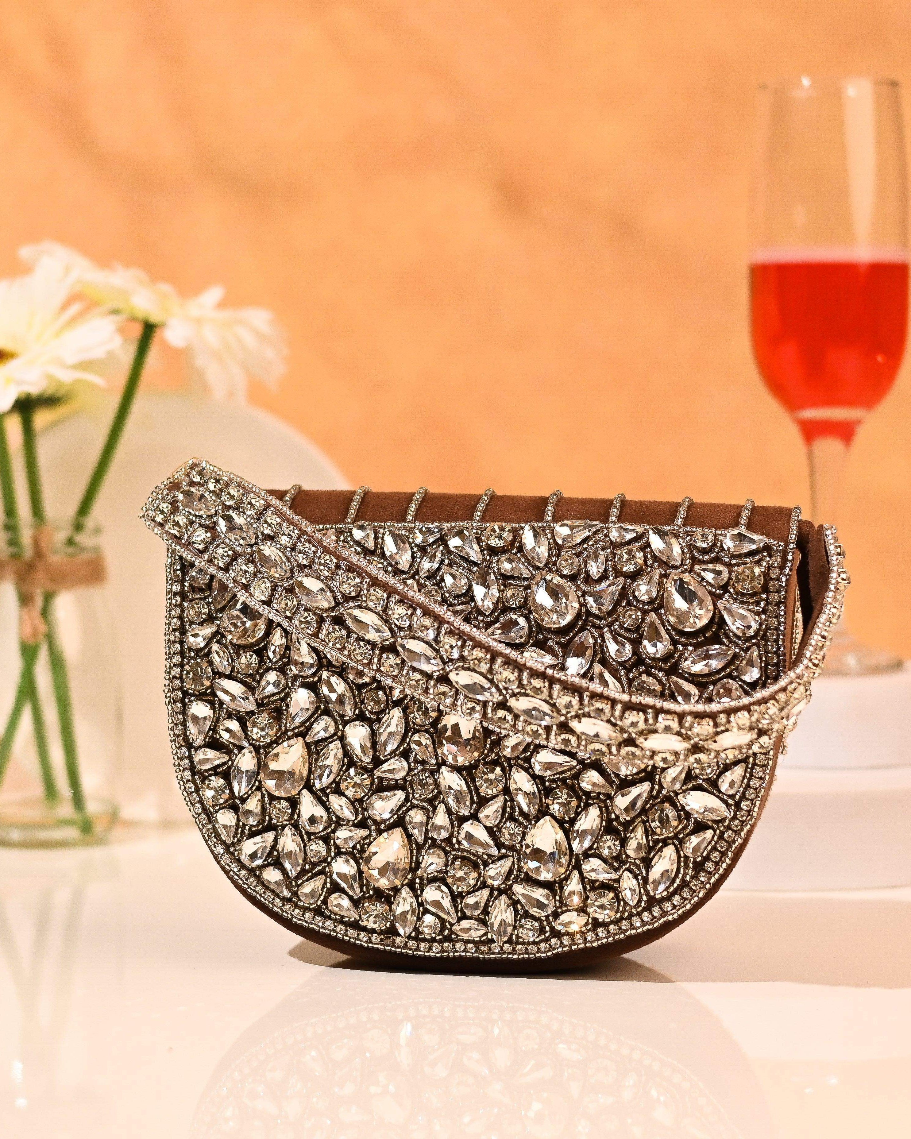 Sugarcrush Oval bridal Crystal Luxury Bag - SUGARCRUSH
