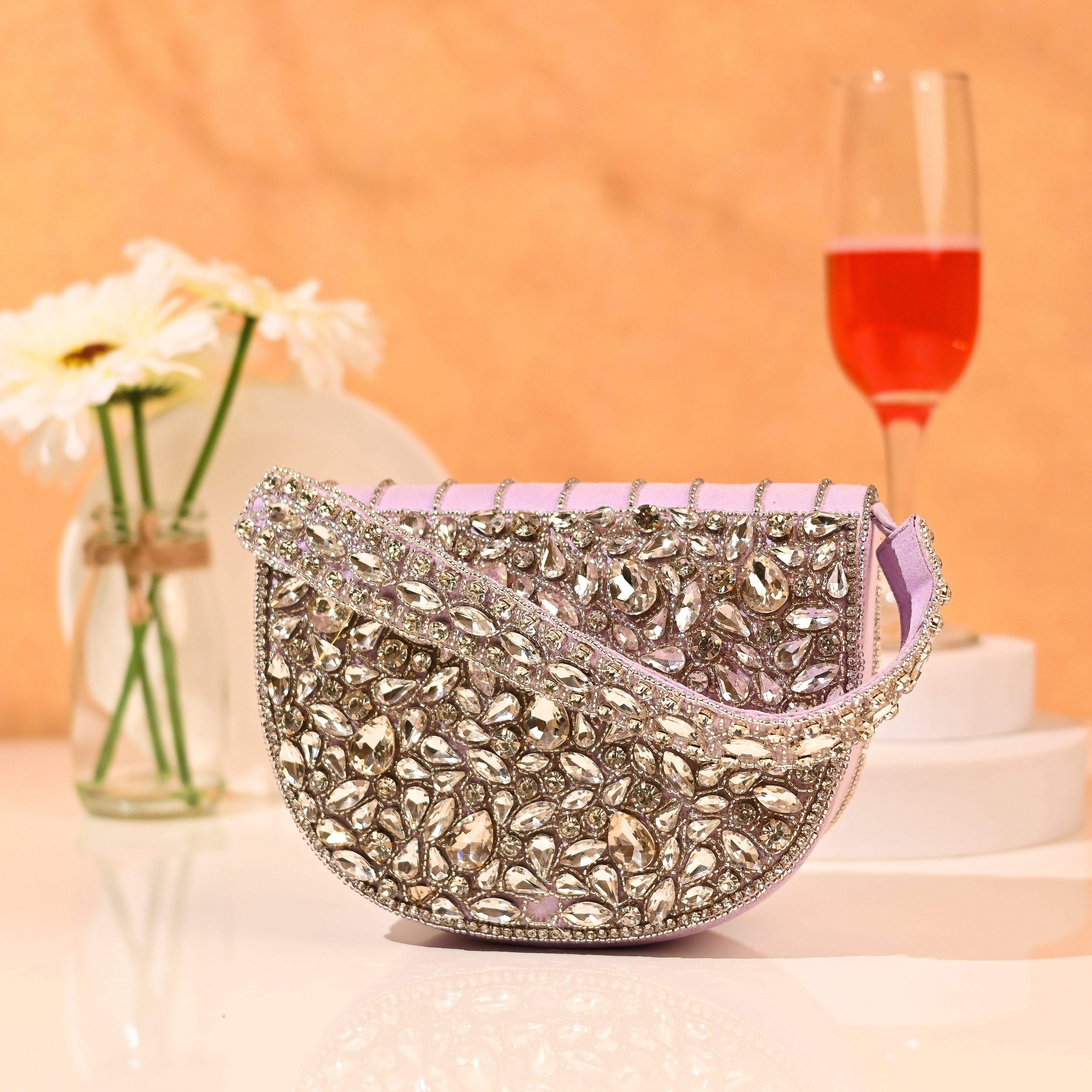 Sugarcrush Oval bridal Crystal Luxury Bag - SUGARCRUSH