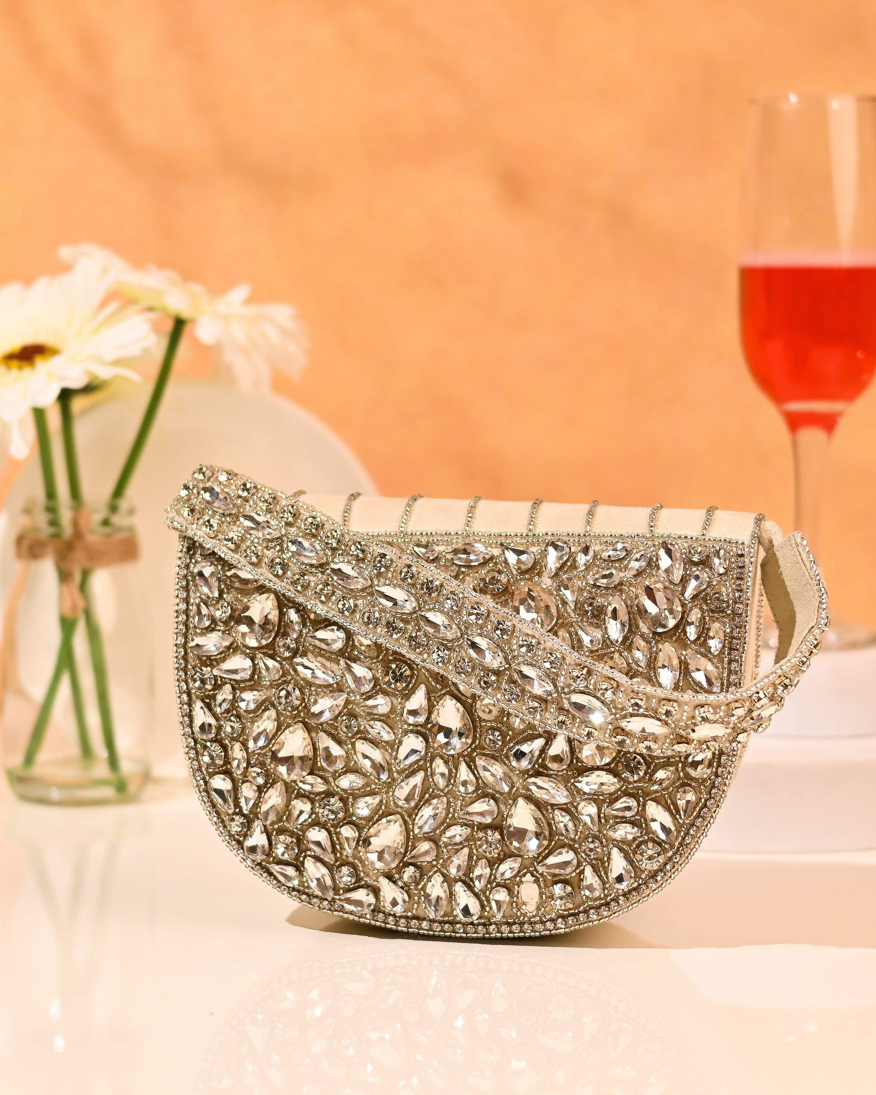 Sugarcrush Oval bridal Crystal Luxury Bag - SUGARCRUSH