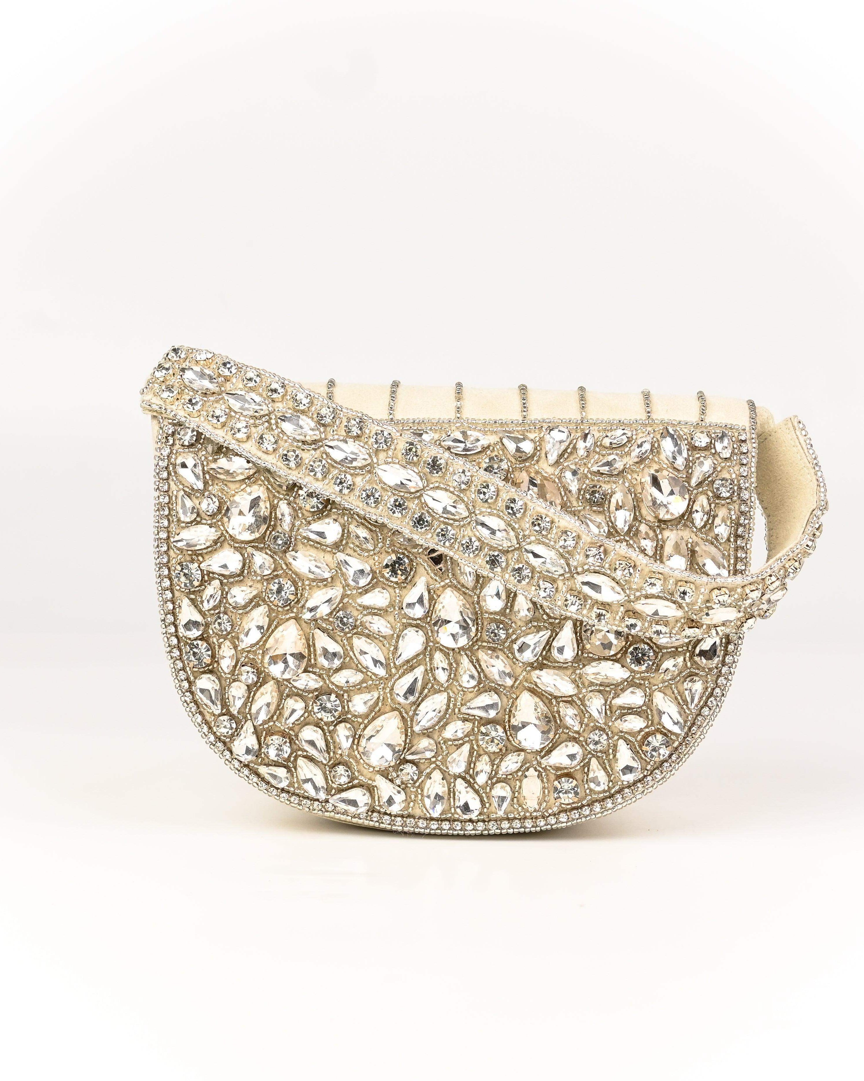 Sugarcrush Oval bridal Crystal Luxury Bag - SUGARCRUSH