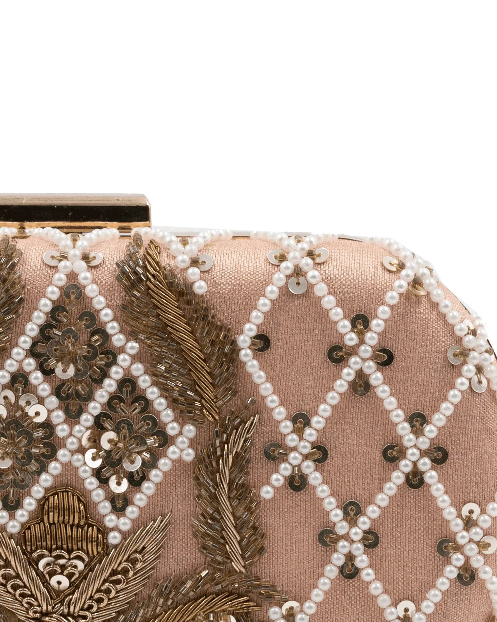 Sugarcrush peach embroidered Clutch - SUGARCRUSH