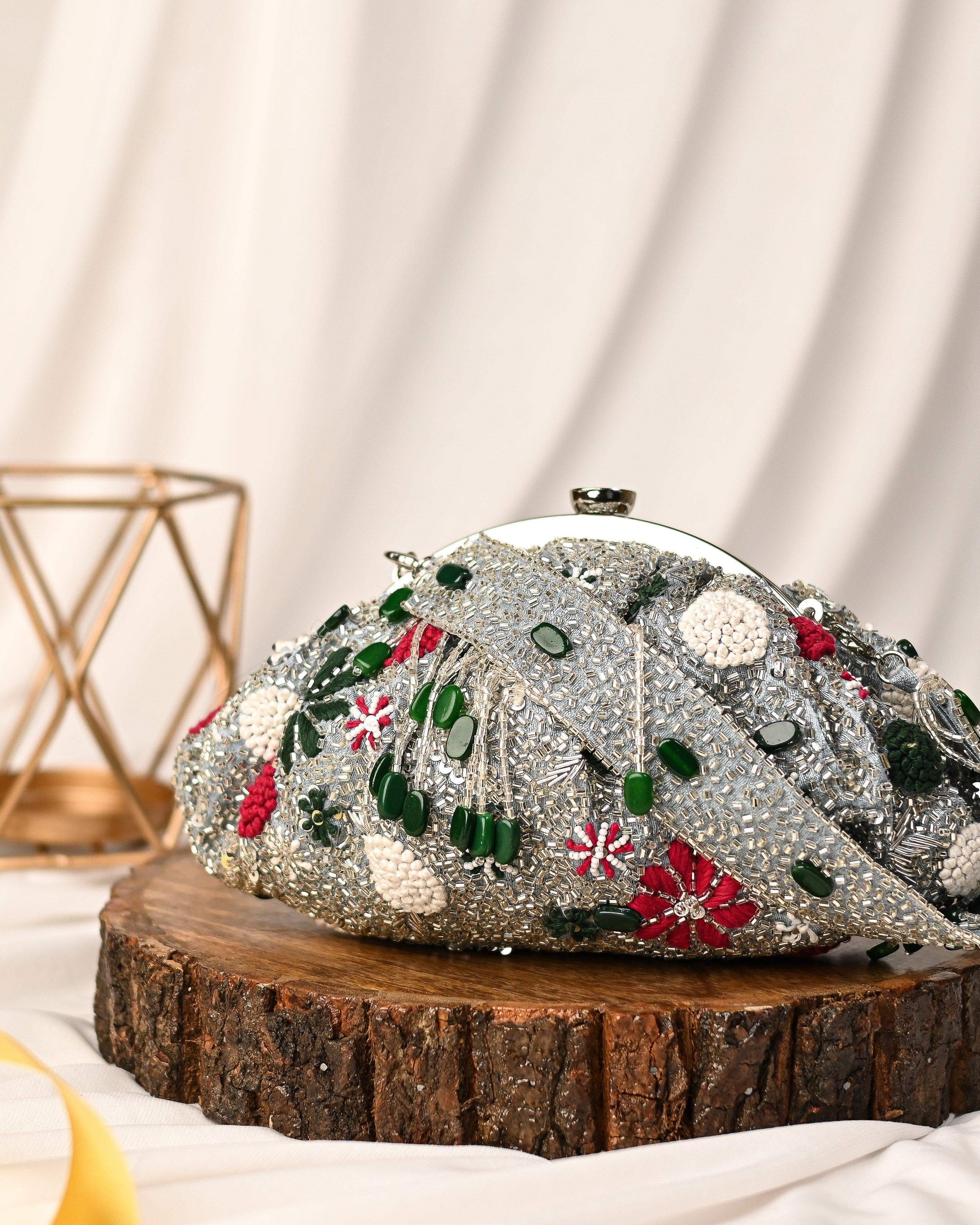 Sugarcrush Silver Soft Pouch with Handle - SUGARCRUSH