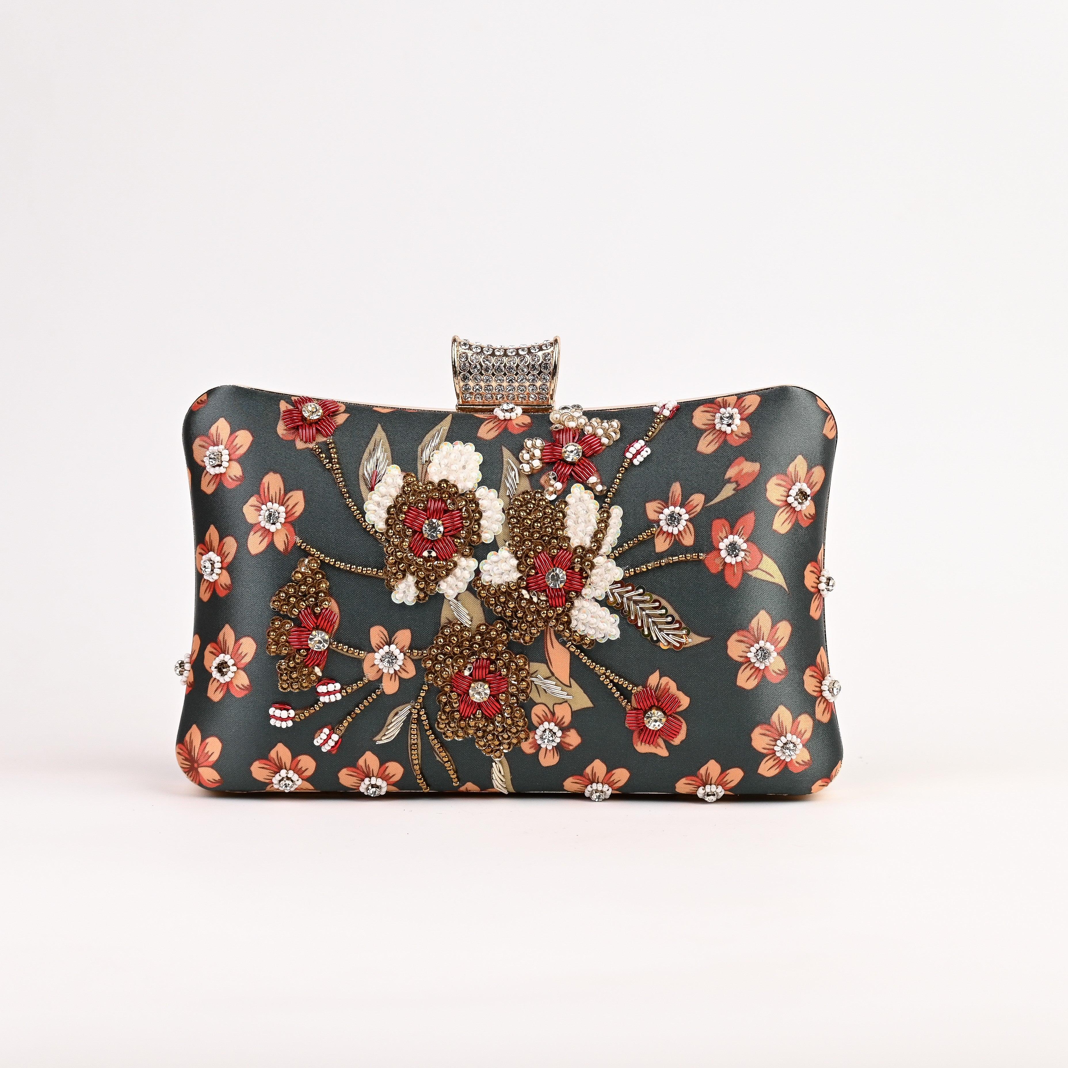 Sugarcrush Multi Floral Fabric Clutch - SUGARCRUSH