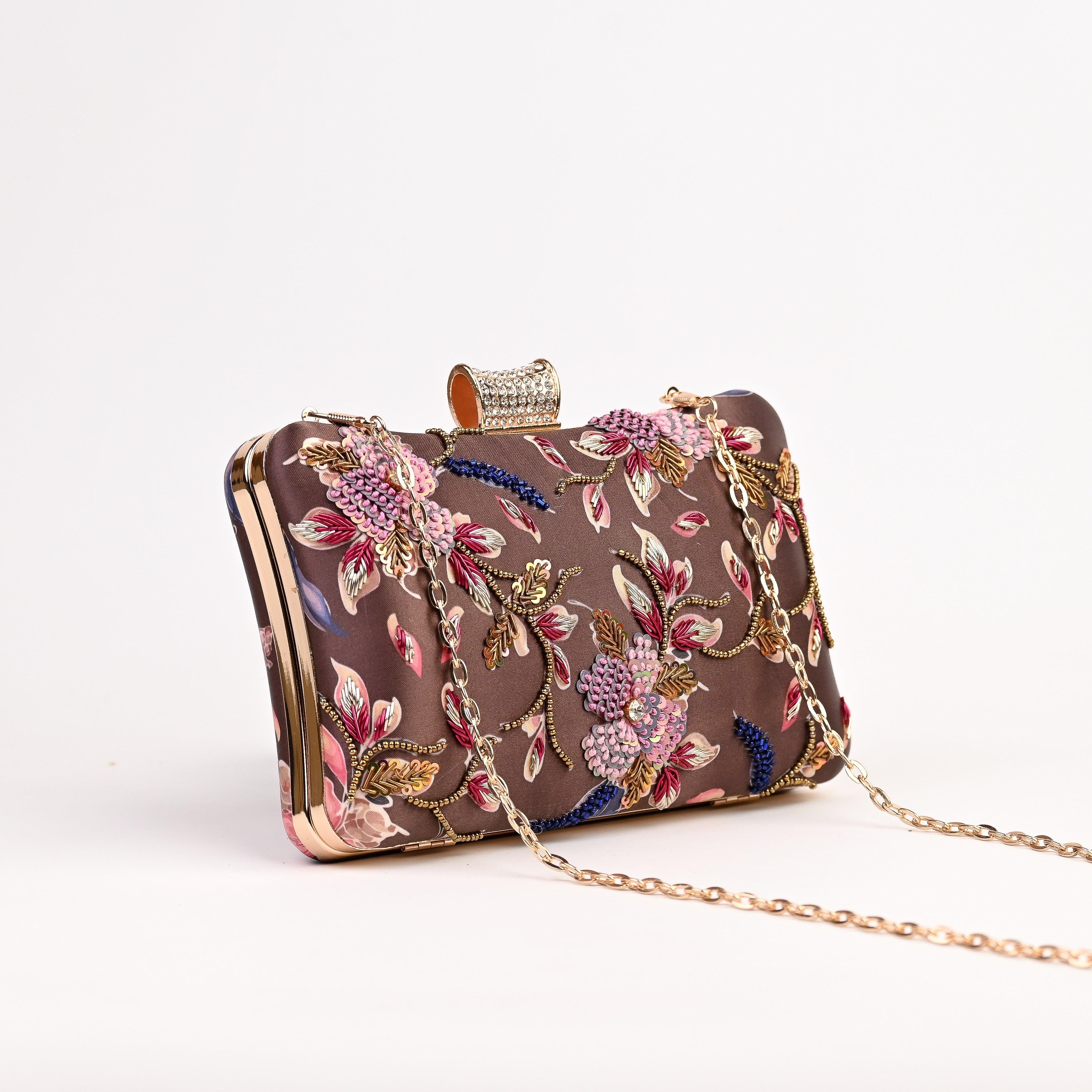 Sugarcrush Multicolor Floral Fabric Clutch - SUGARCRUSH