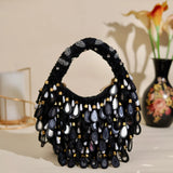 AMNA SUEDE SHEESHA EMBELLISHED BAG