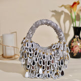 AMNA SUEDE SHEESHA EMBELLISHED BAG