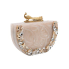 Sugarcrush beige luxury embellished clutch - SUGARCRUSH