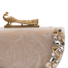 Sugarcrush beige luxury embellished clutch - SUGARCRUSH