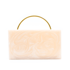 Sugarcrush beige luxury embellished clutch with handle - SUGARCRUSH